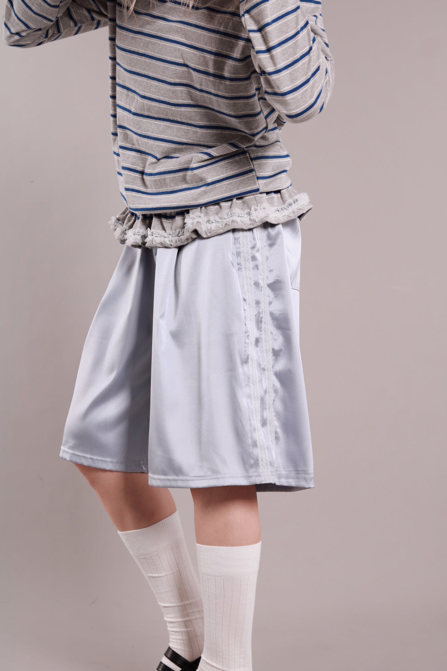 Sporty Lace Shorts (Sky)