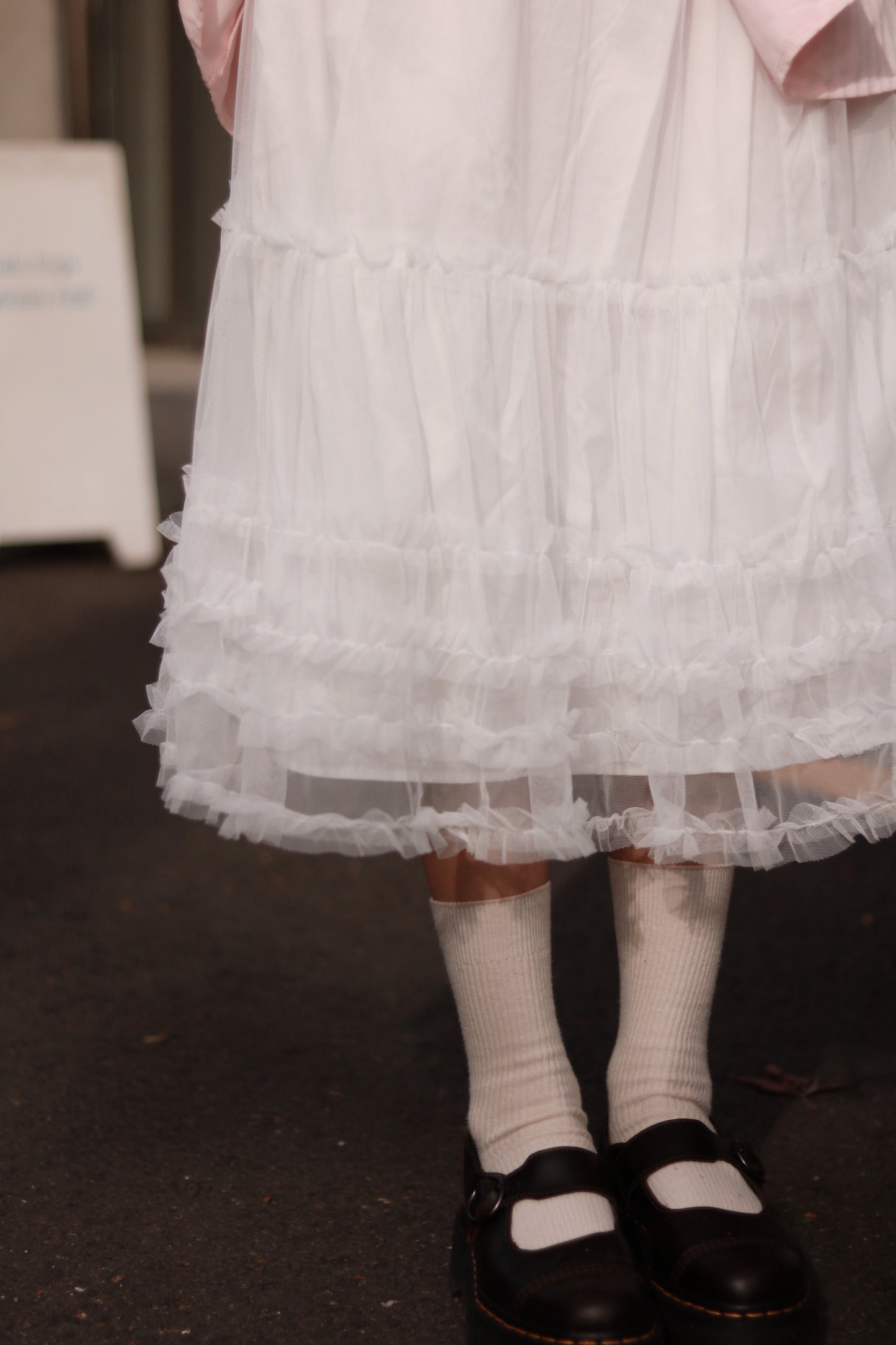 Doll Lace Ruffle Skirt (White)