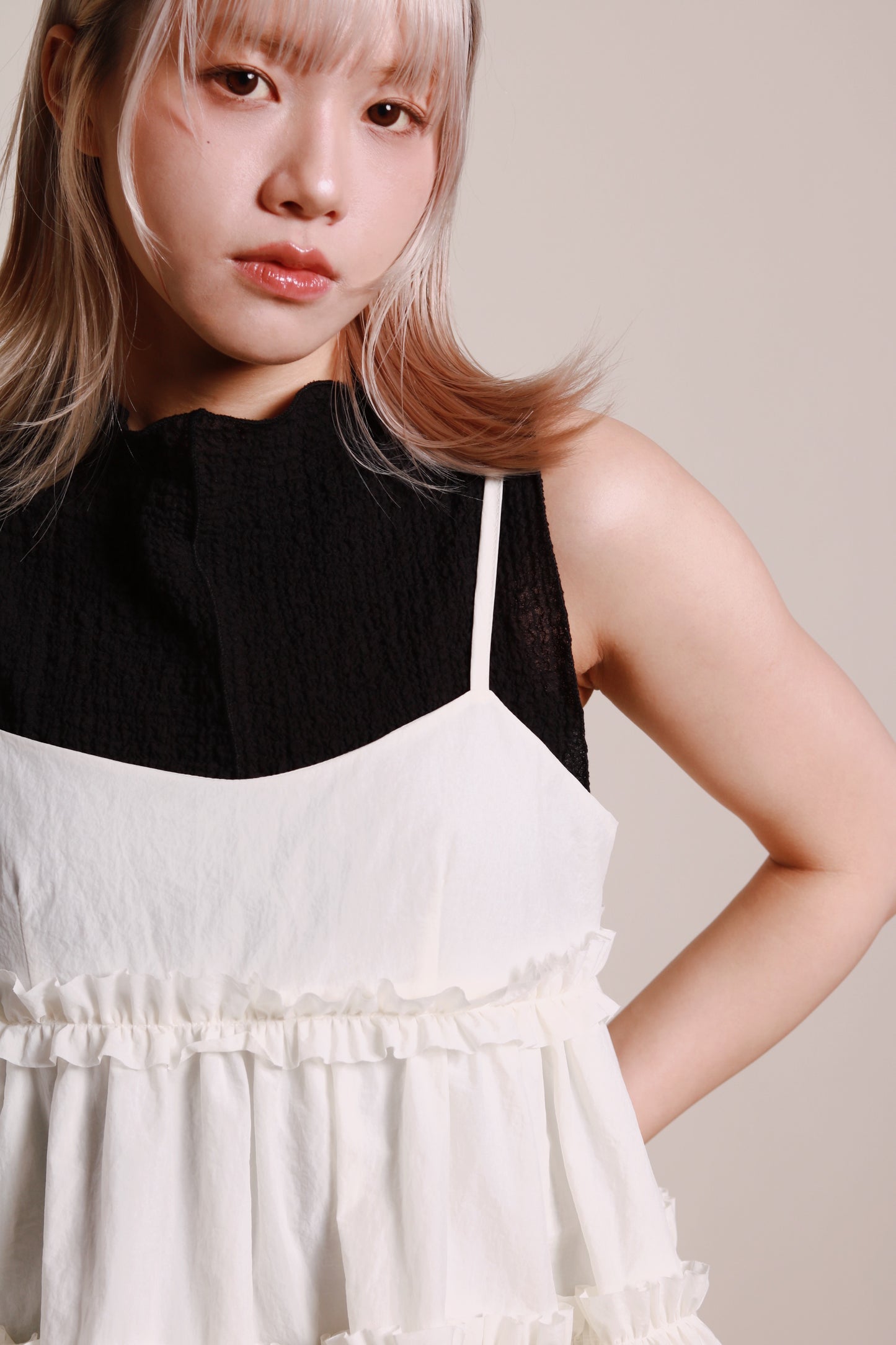 Doll Ruffle Dress (Ivory)