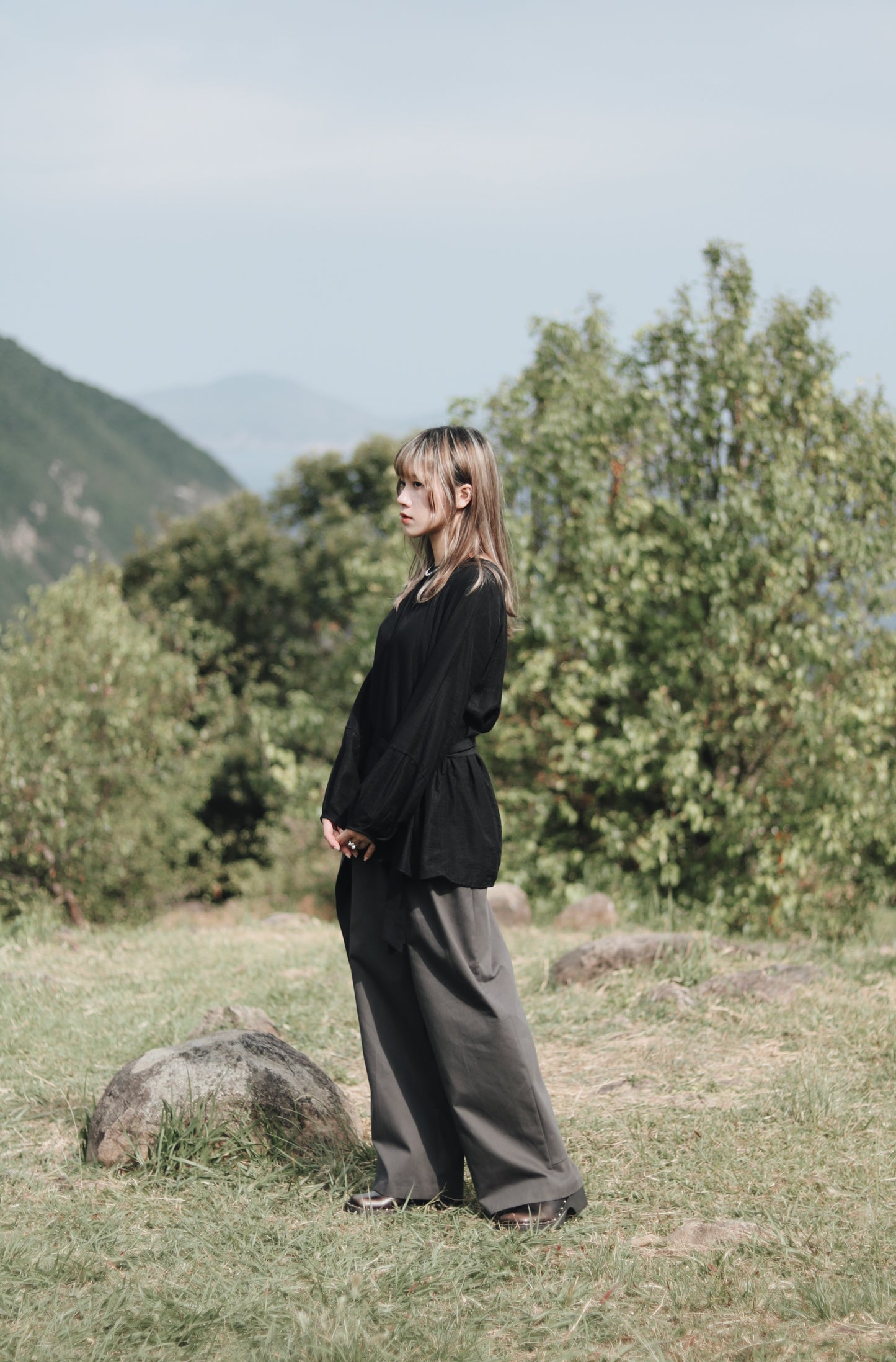 Layered Pants (Charcoal)