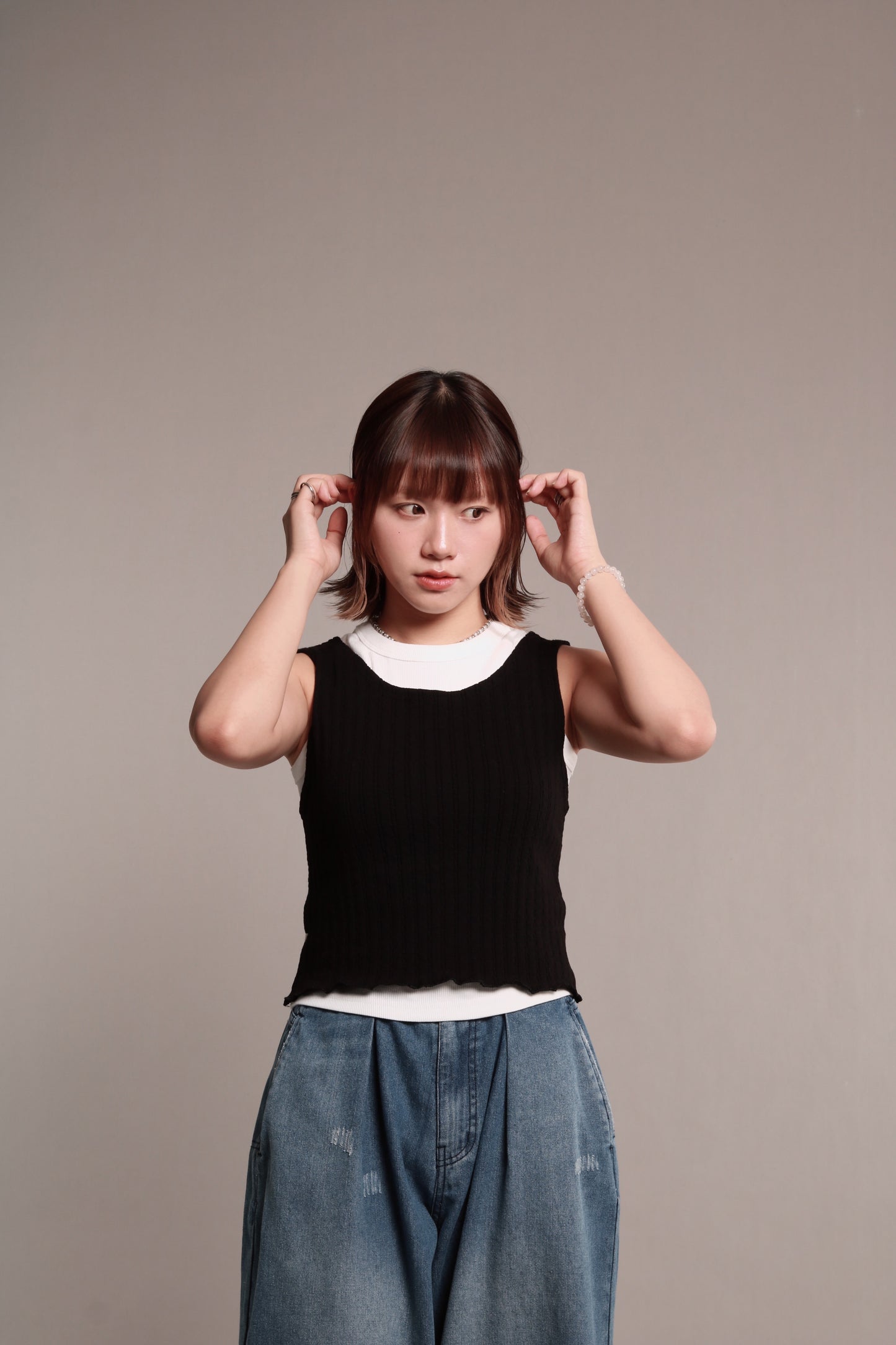 Ribbed Tank Top (Black)