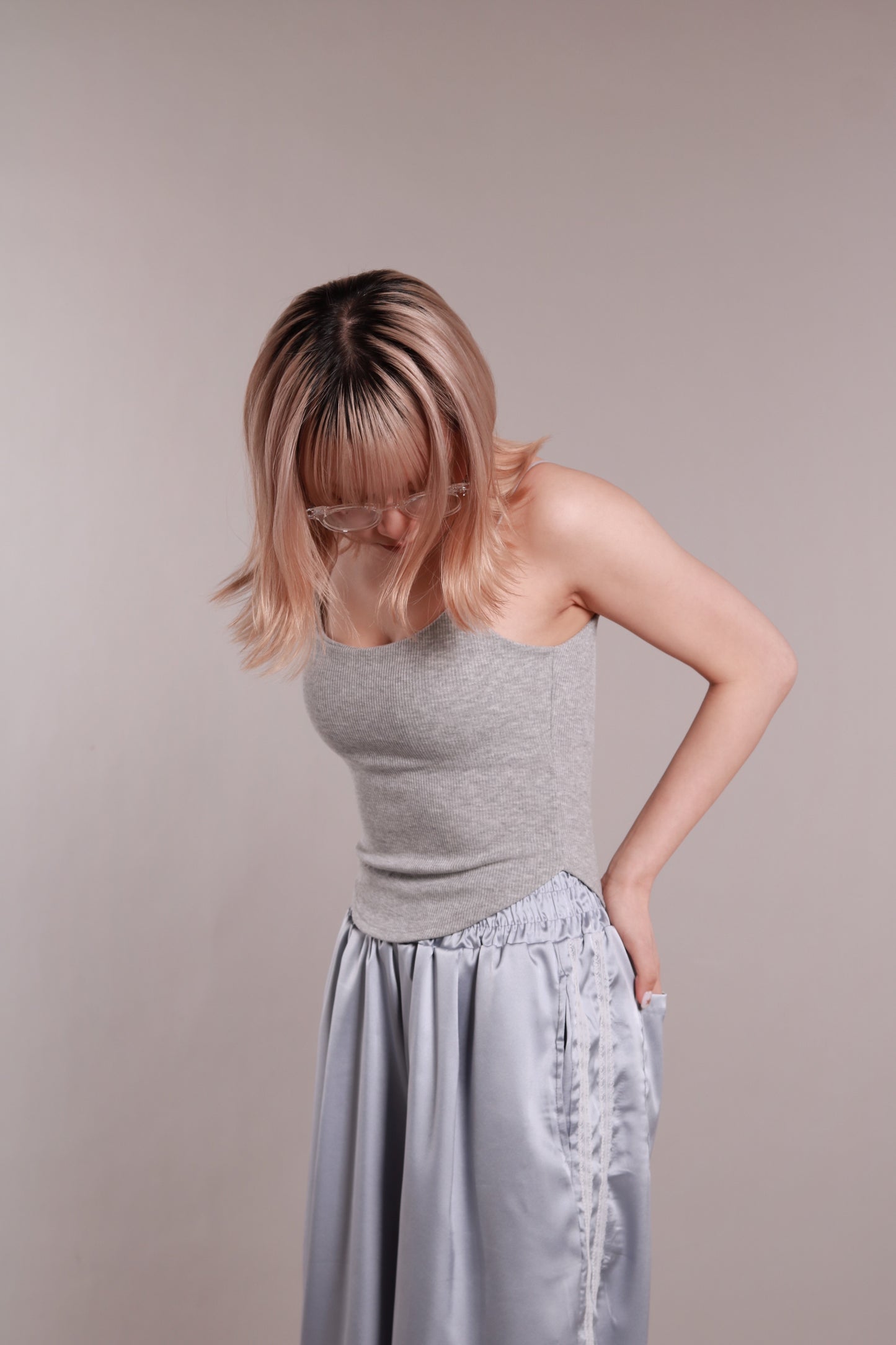 Scoop Bra Top (Grey)