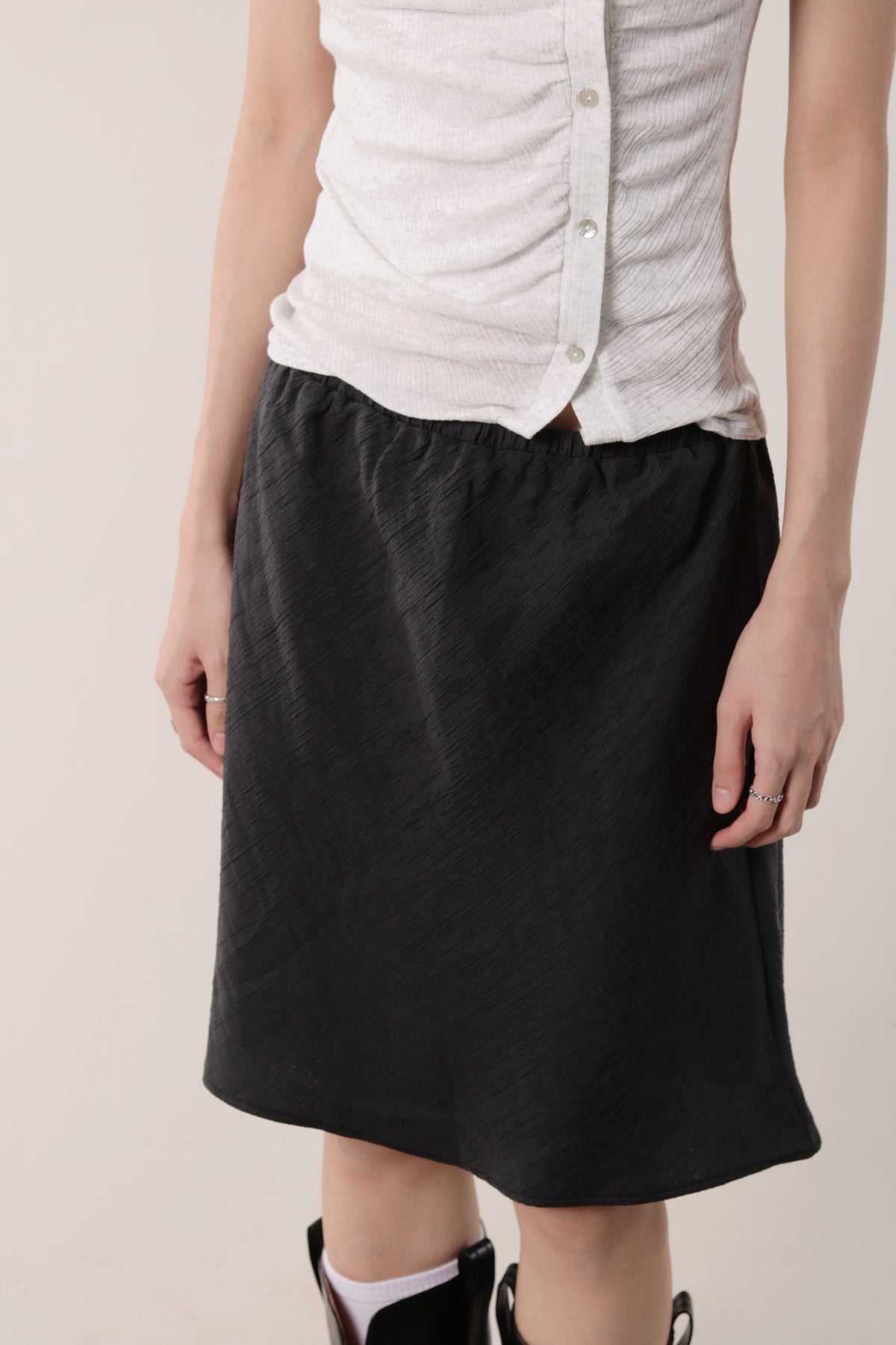Textured Skirt (Black)