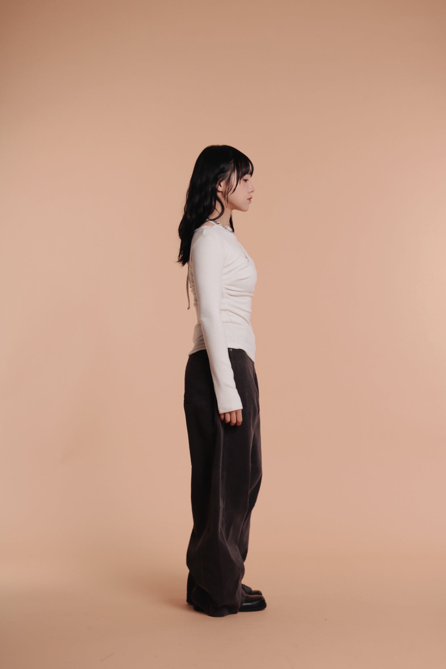 Marie Corduroy Pants (Charcoal)