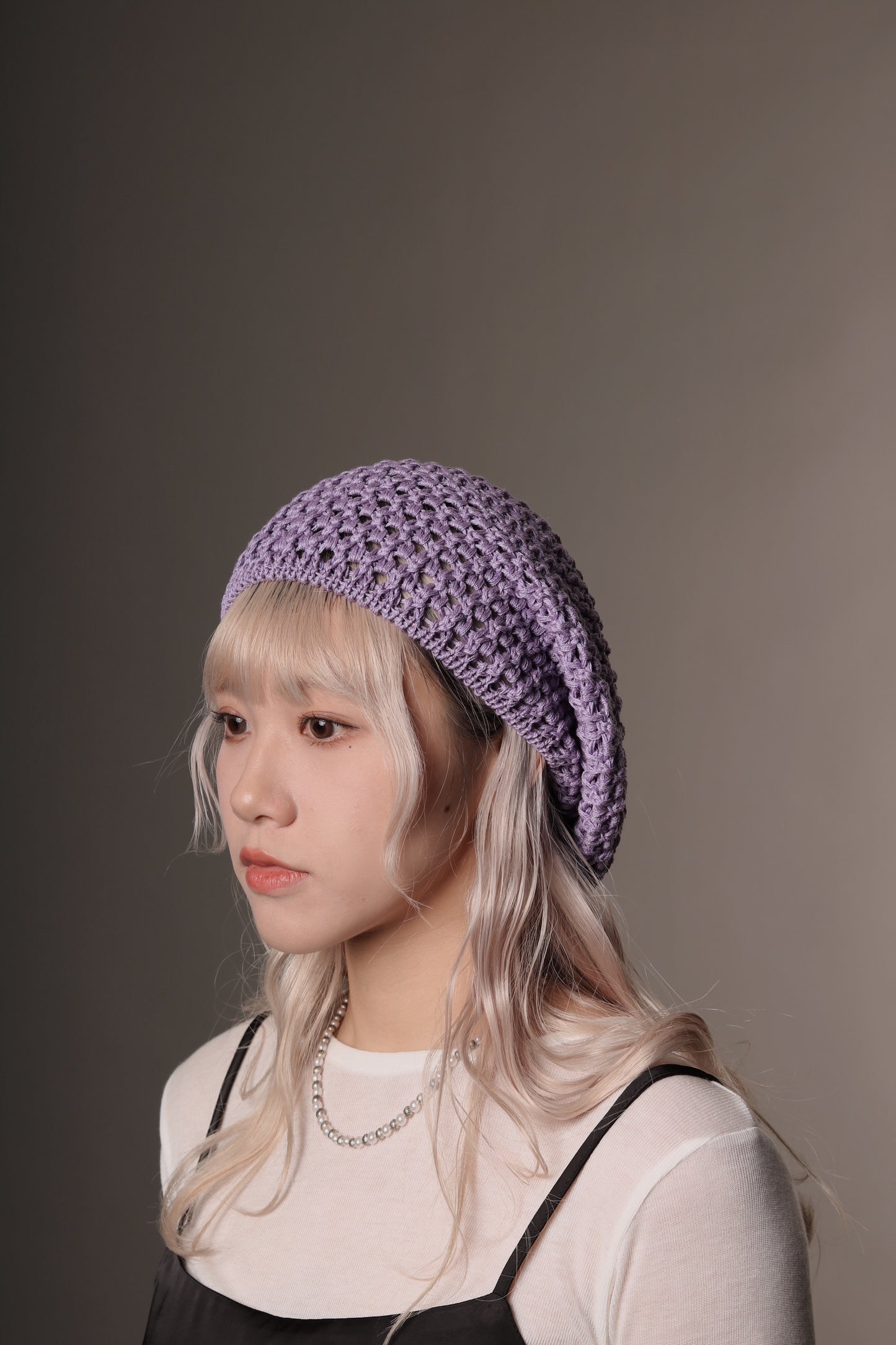 Daily Knit Beret (Black/Blue/Pink/Purple/White)