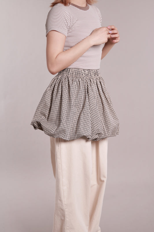 Ballon Mini Skirt (Beige)
