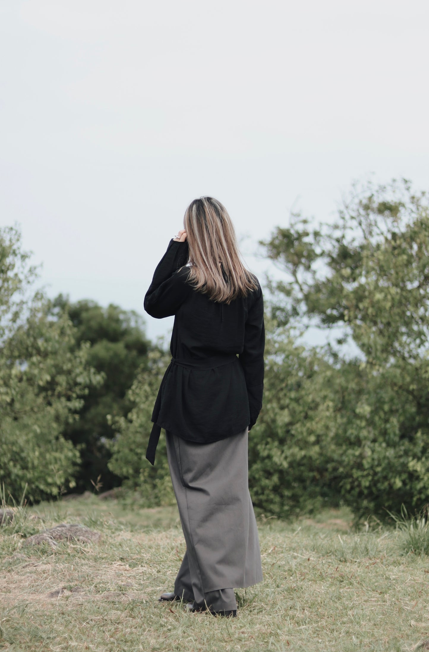 Layered Pants (Charcoal)