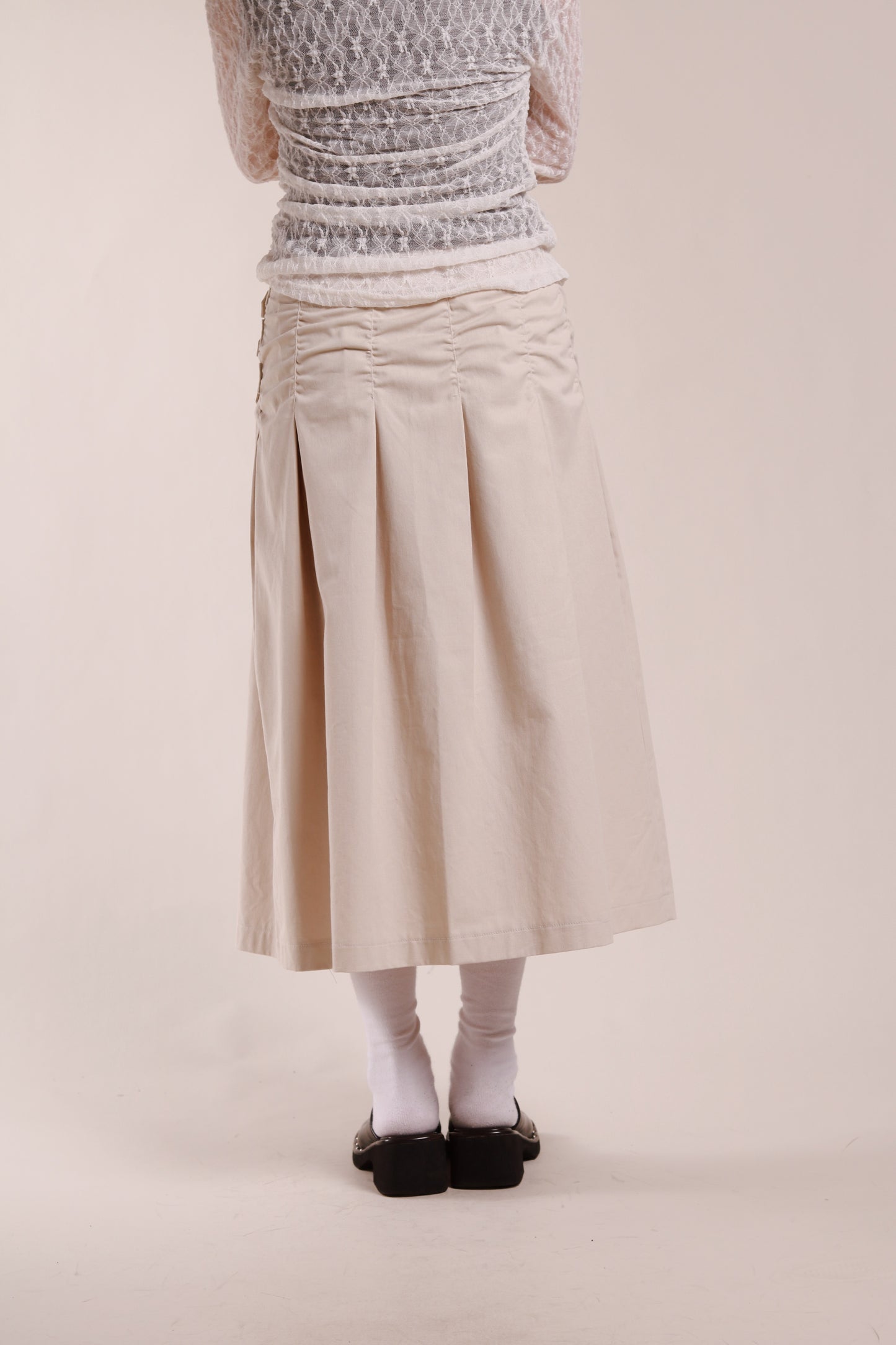 Doll Buckle Skirt (Beige)