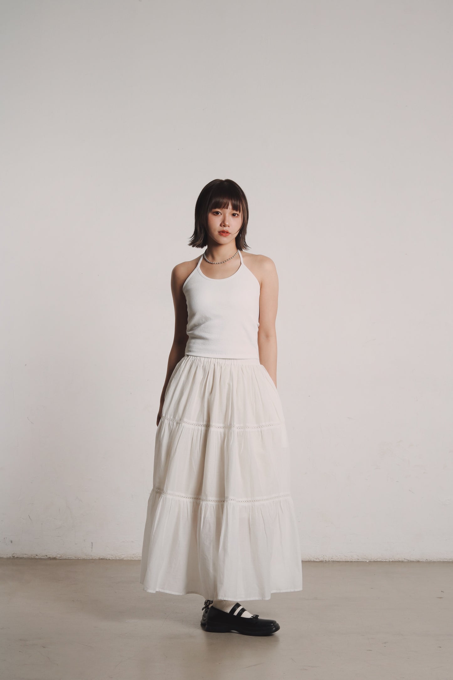 Doll Tiered Skirt (White)