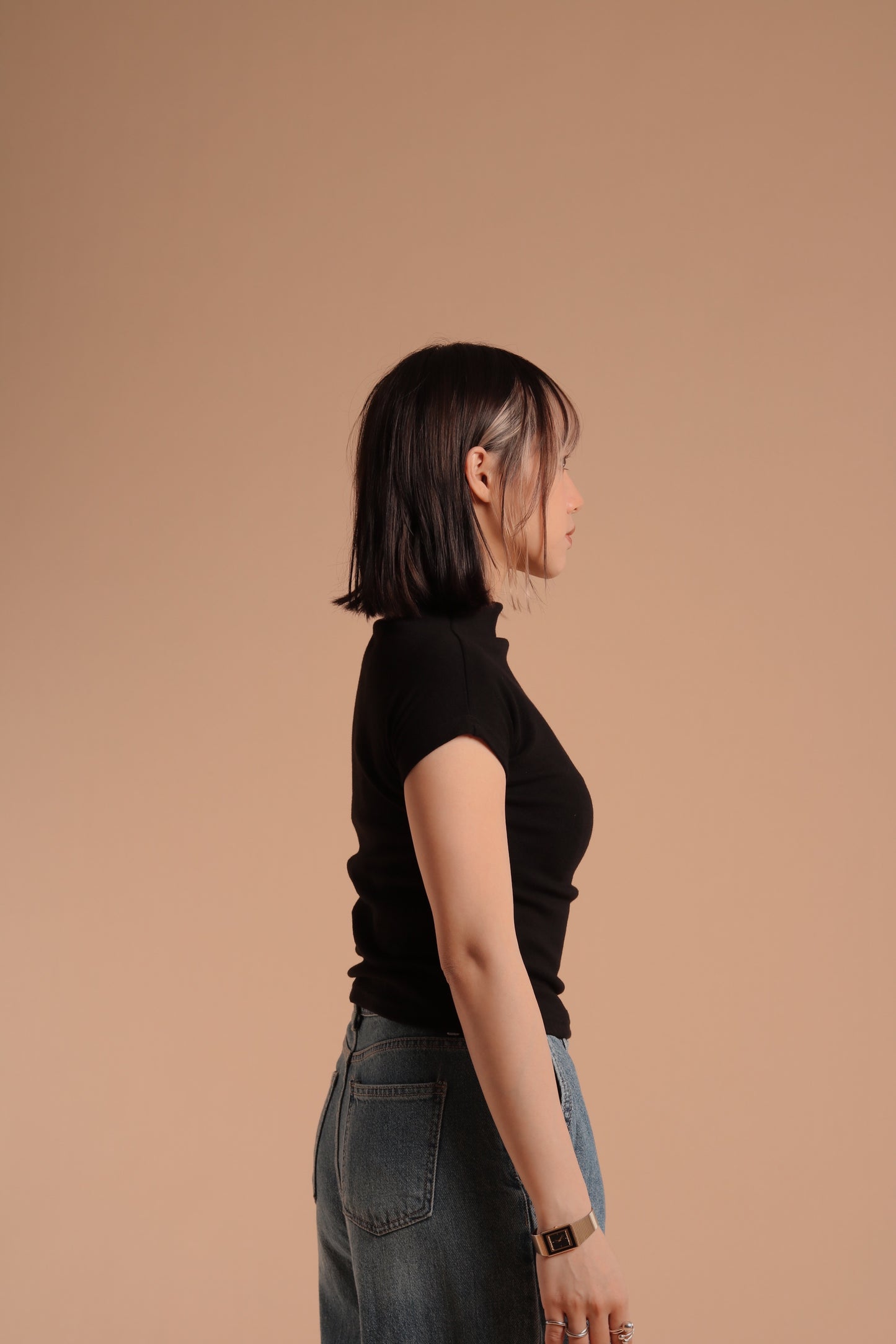 Cap Sleeve Tee (Black)