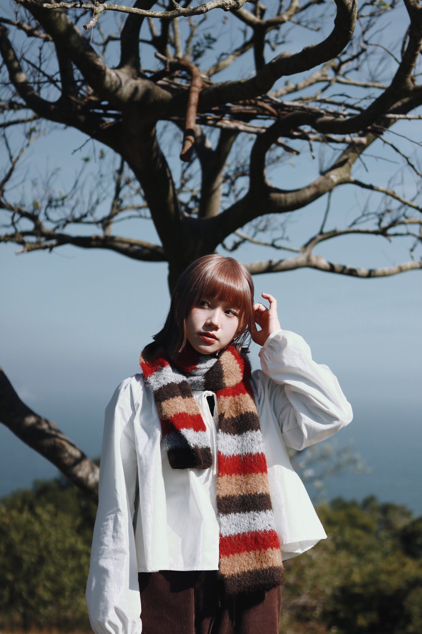 Rainbow Muffler (Black/Brown)