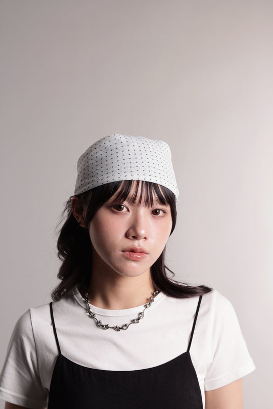 Polka Dot Scarf (White)
