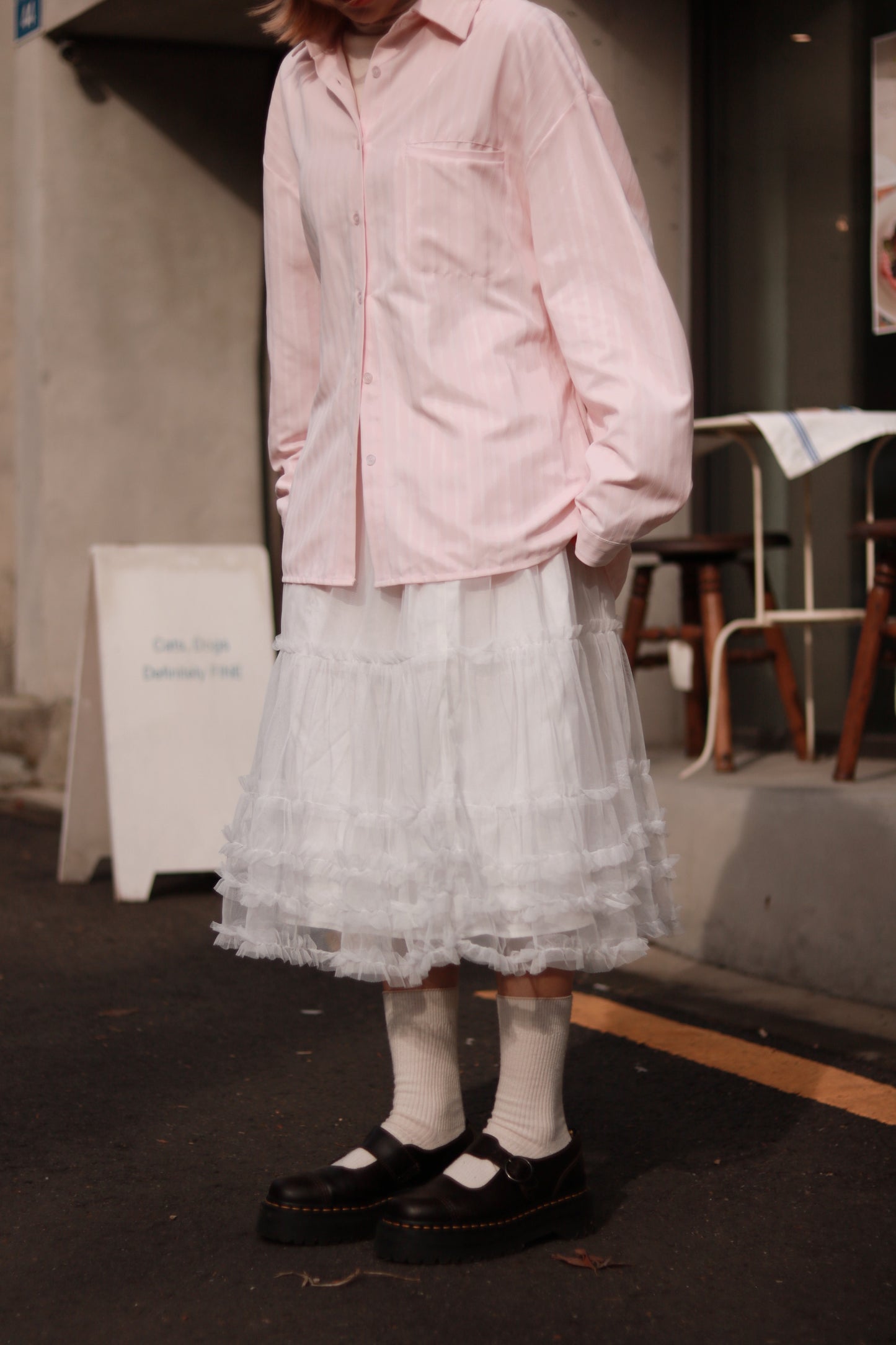 Doll Lace Ruffle Skirt (White)