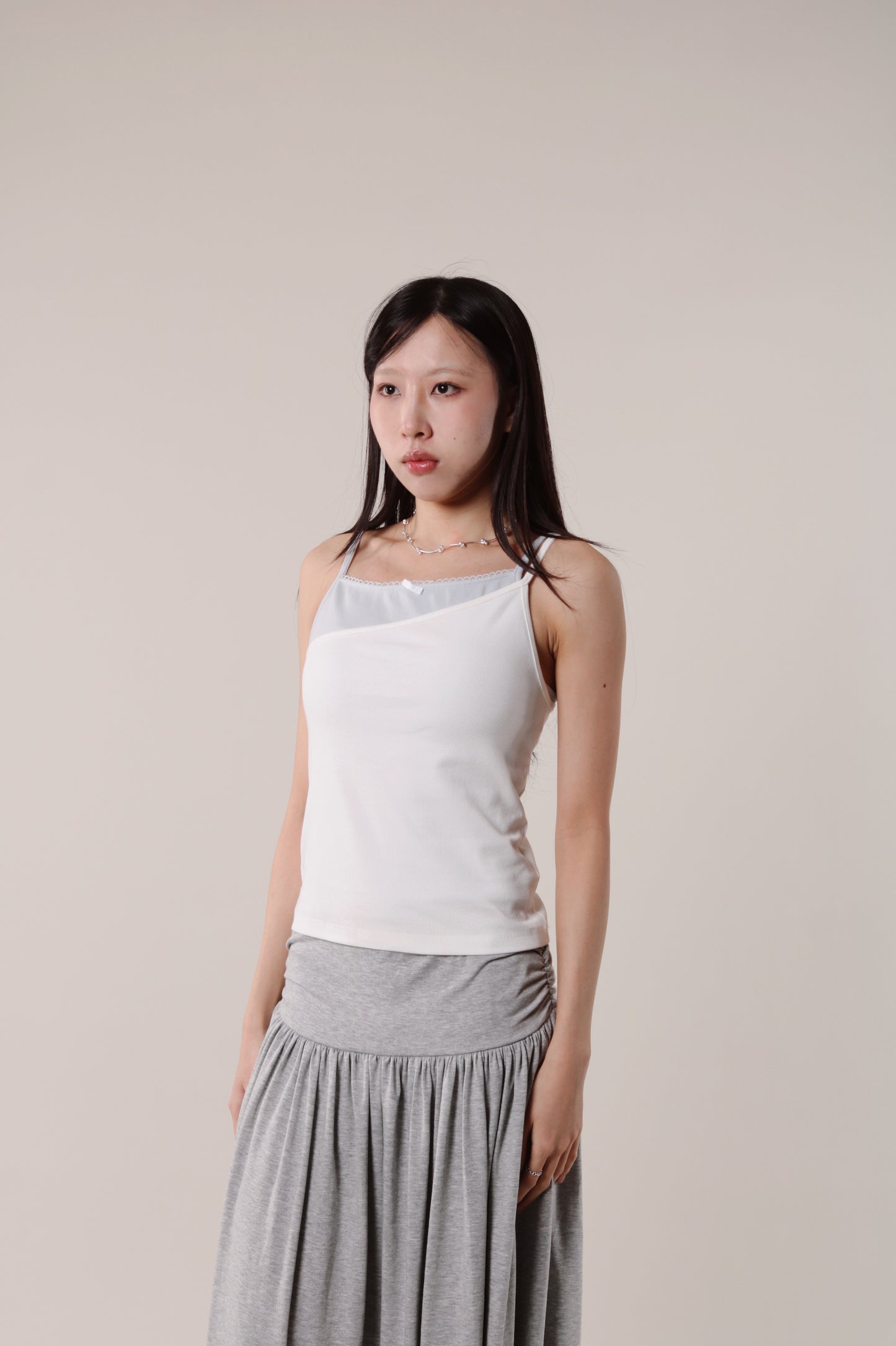 Asymmetric Cami (White)