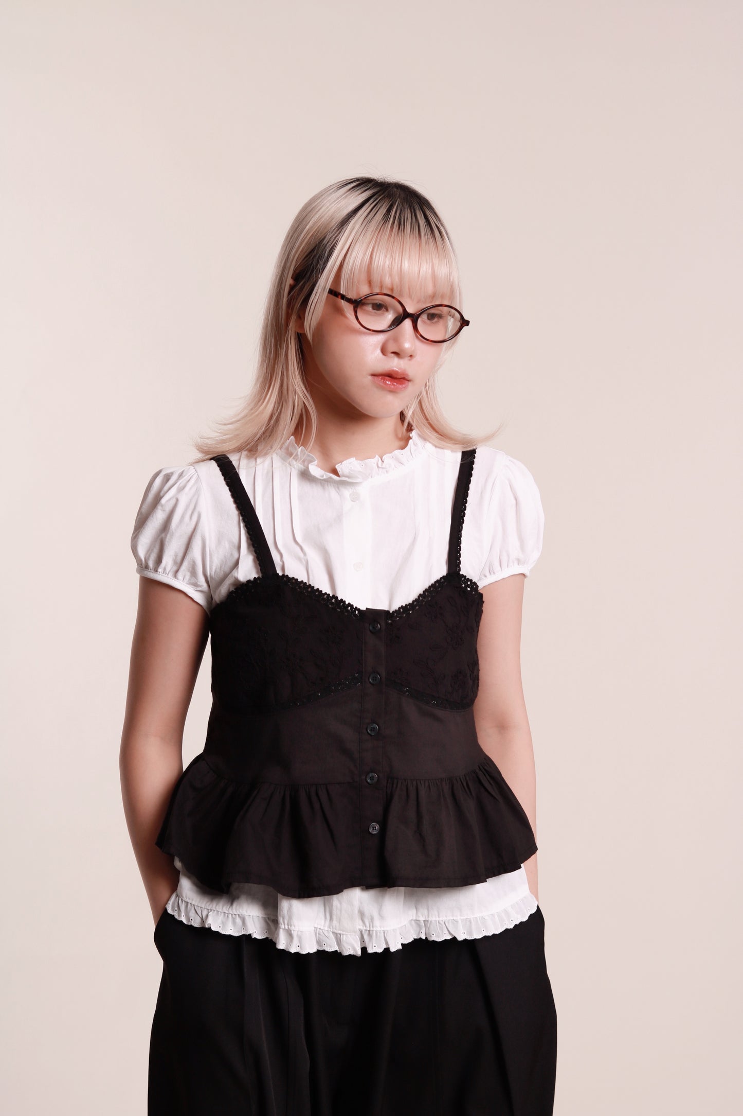 Floral Vest (Black)