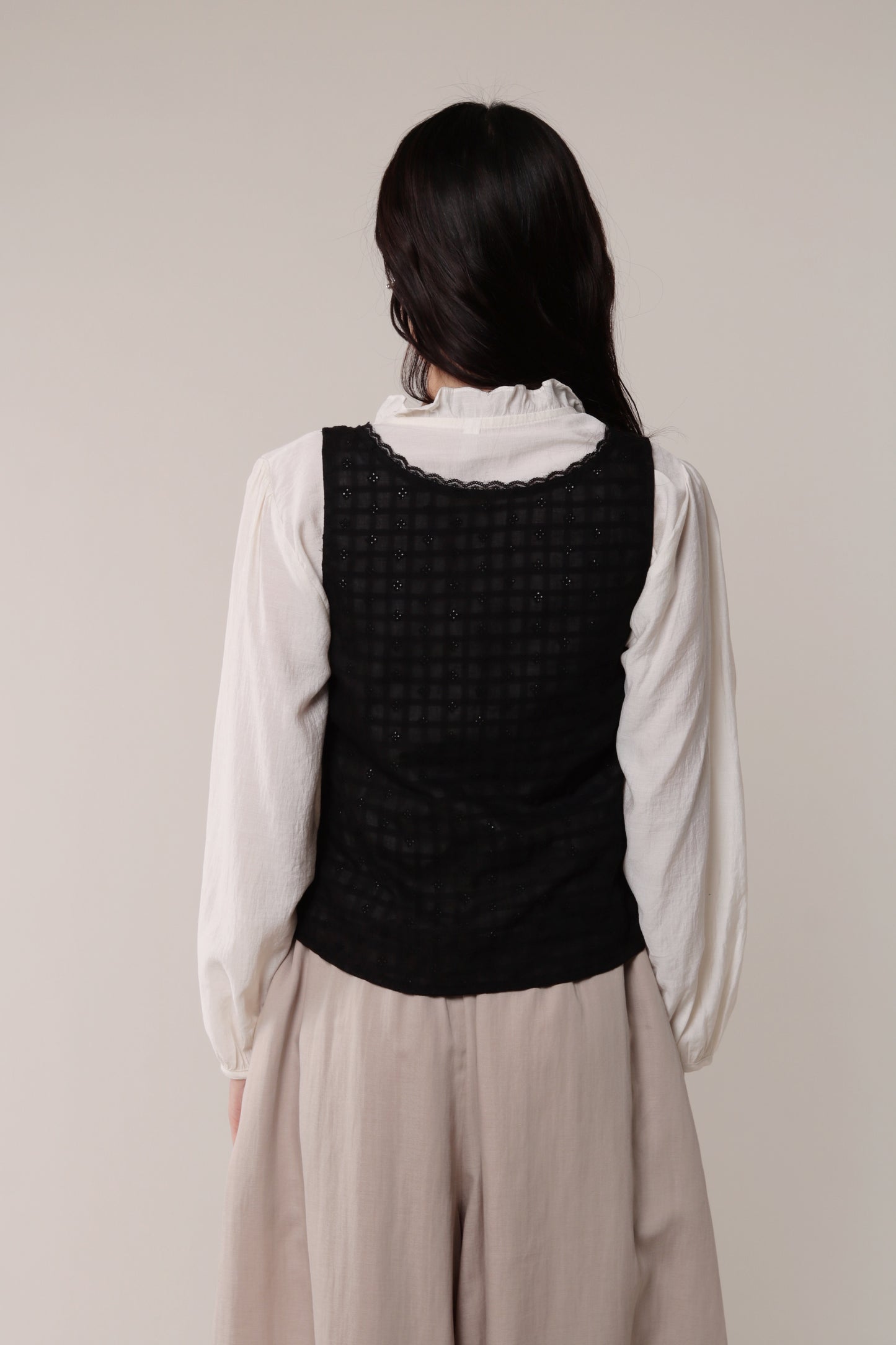Retro Lace Vest (Black)