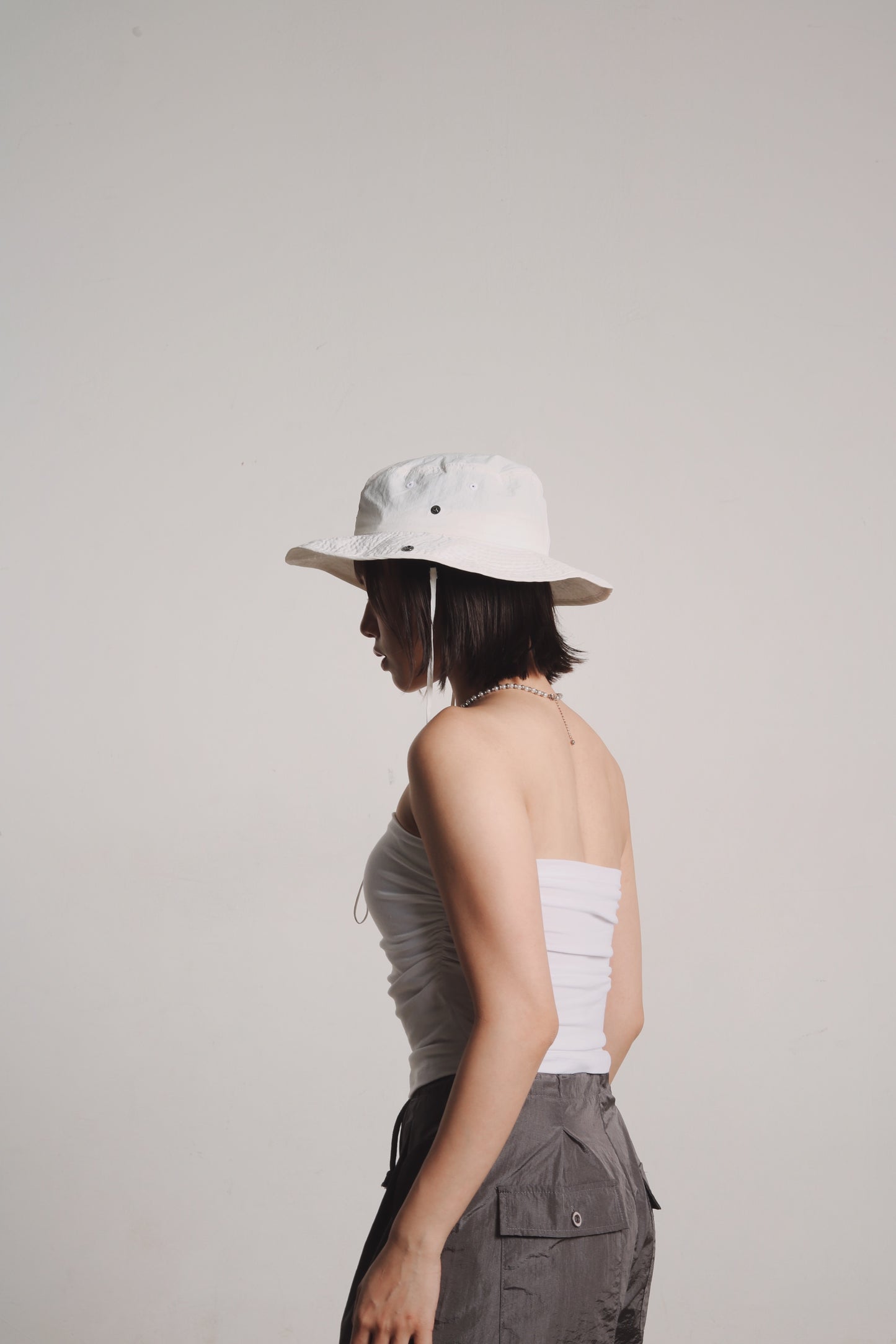 Gathered Tube Top (White)