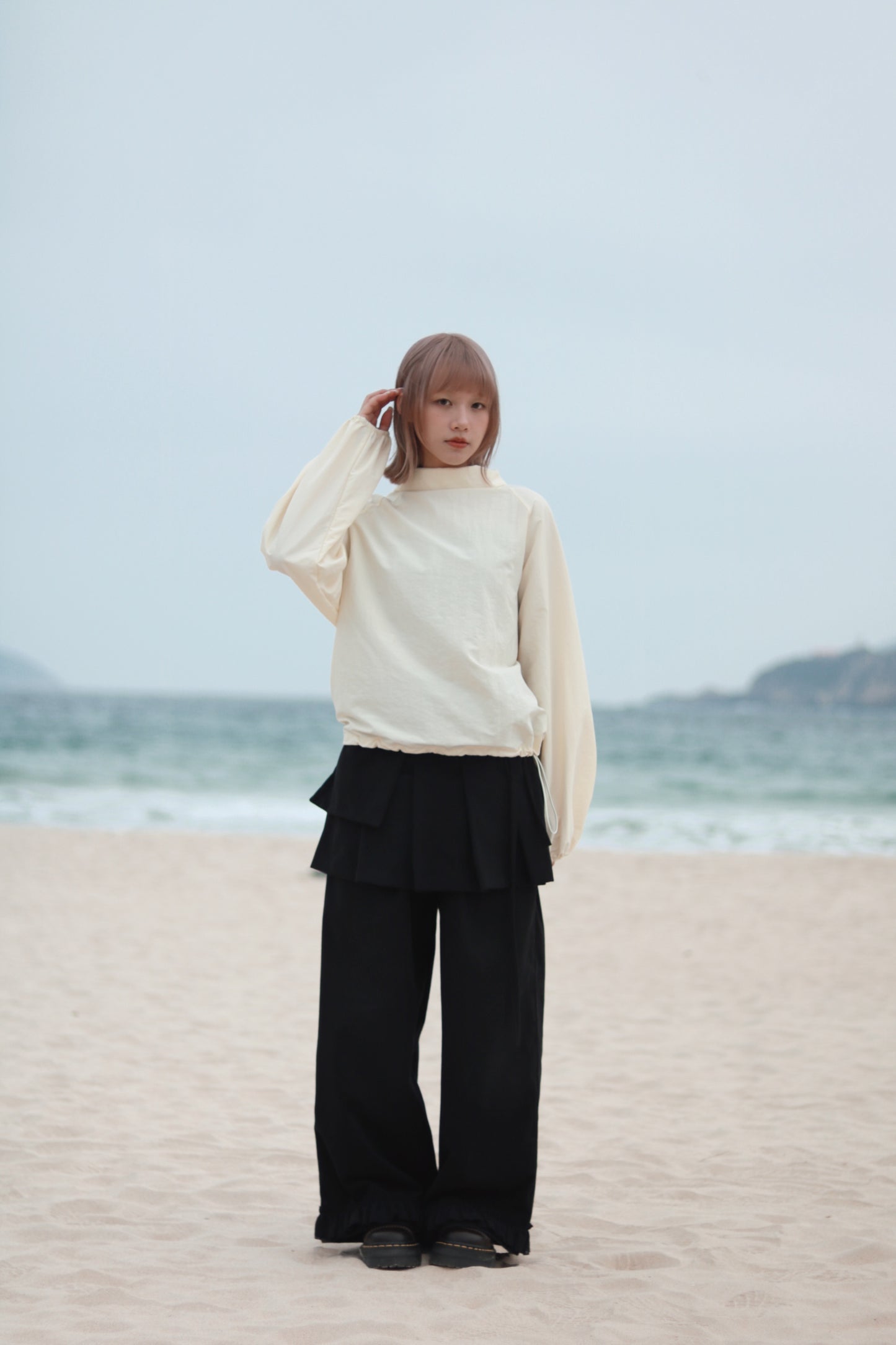Layered Ruffle Pants (Black)
