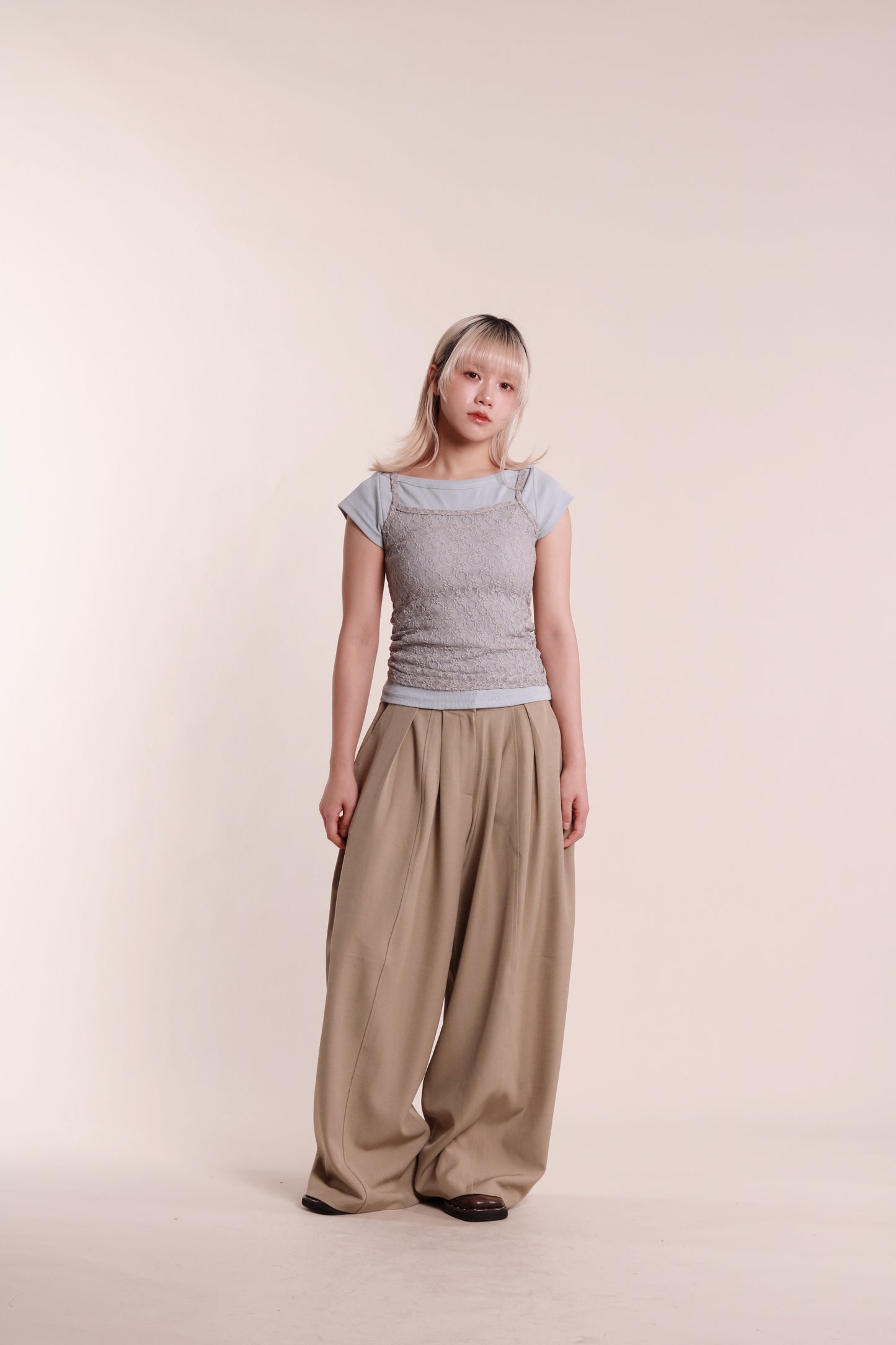 Mesh Sleeveless Top (Grey)