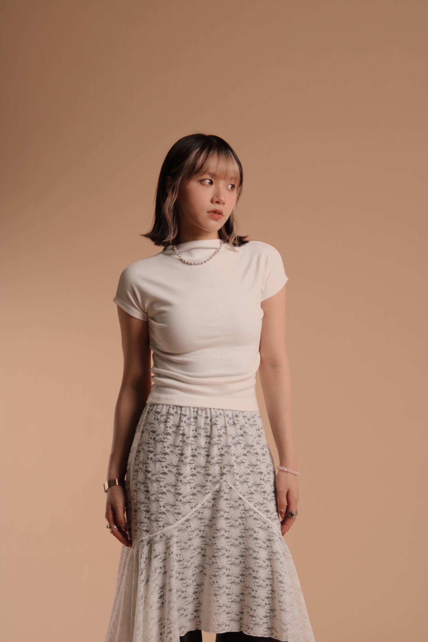 Cap Sleeve Tee (Ivory)