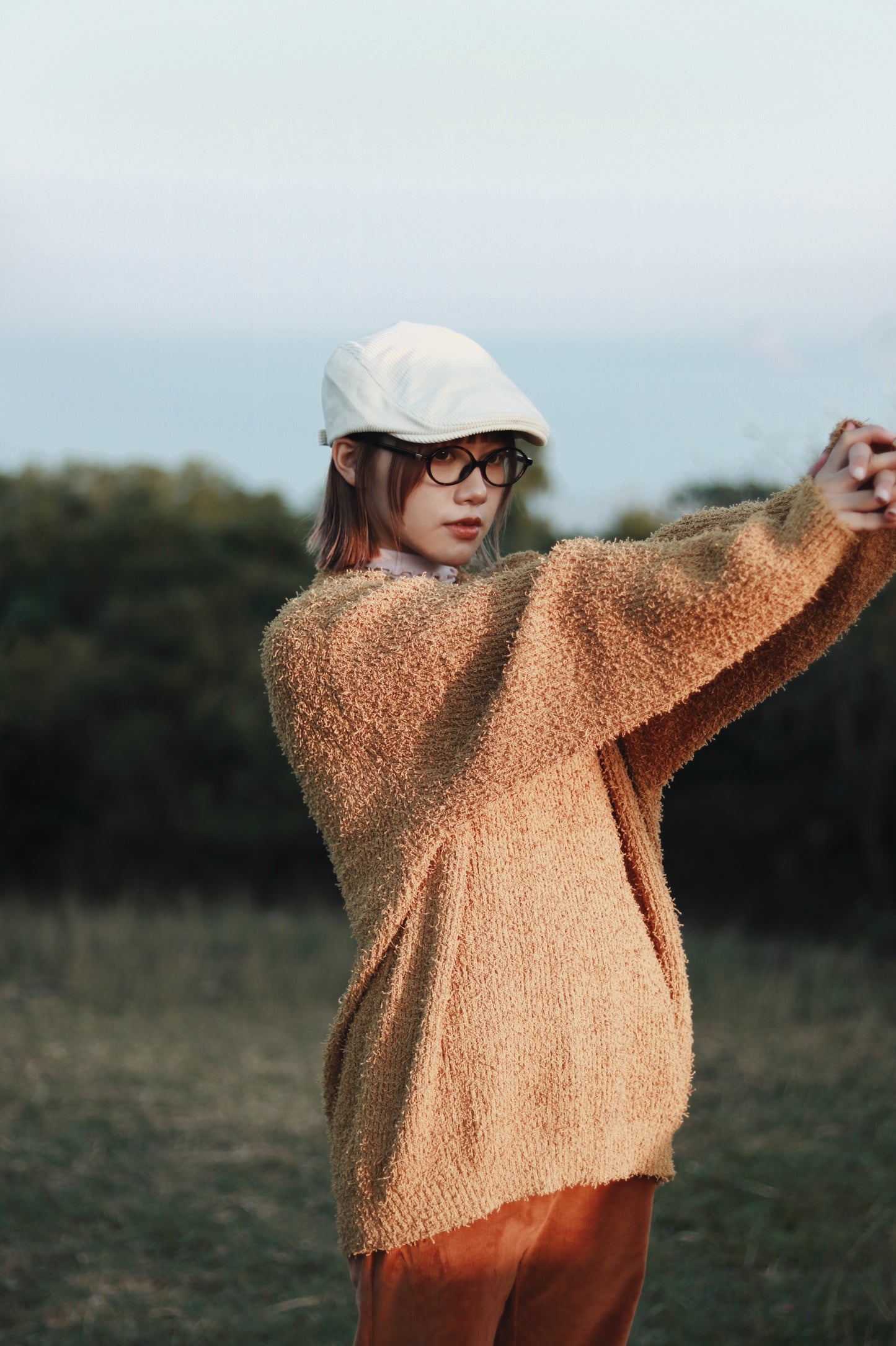 Corduroy News Cap (Ivory)