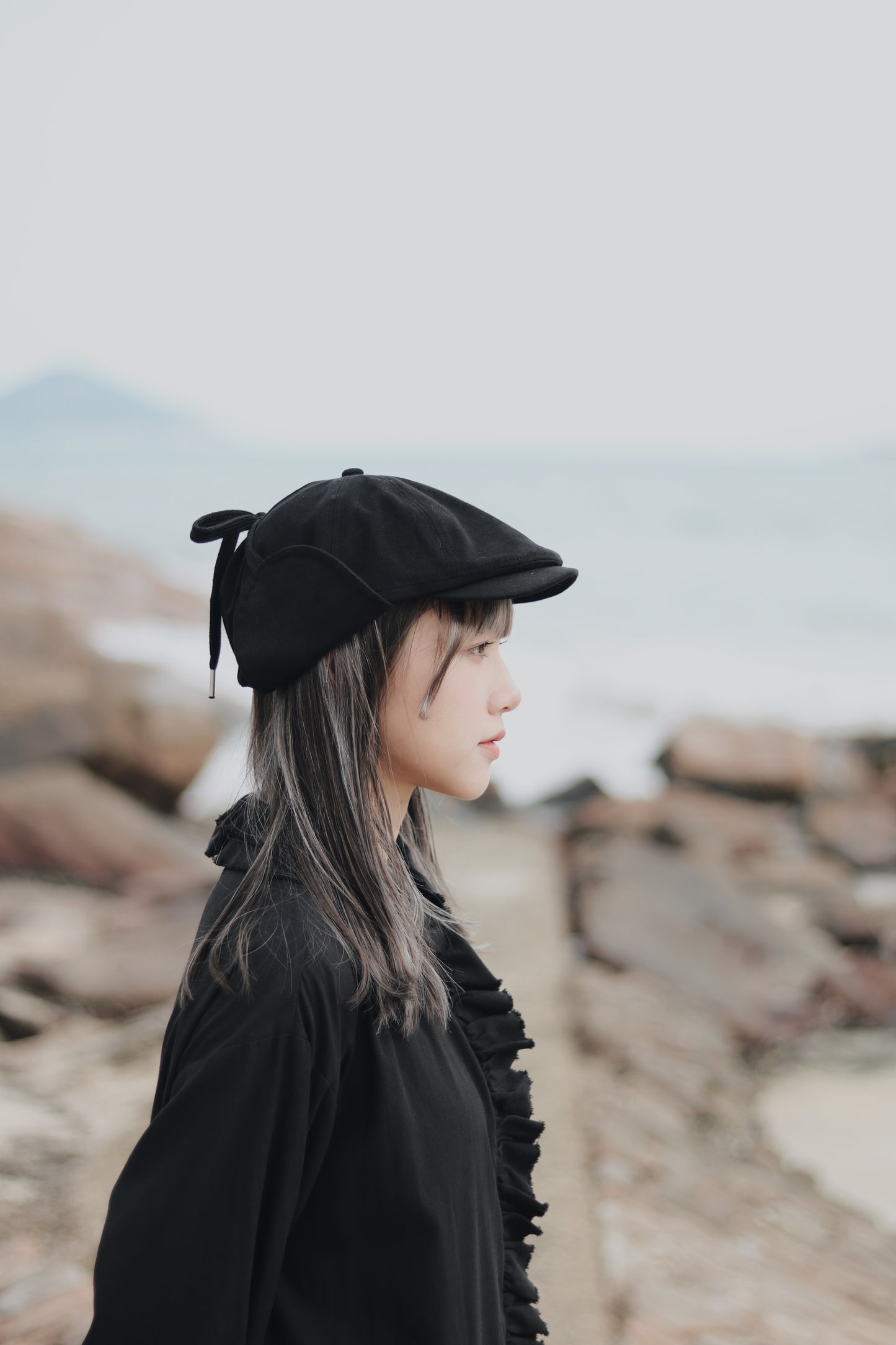 Snoopy Hat (Beige/Black/White)