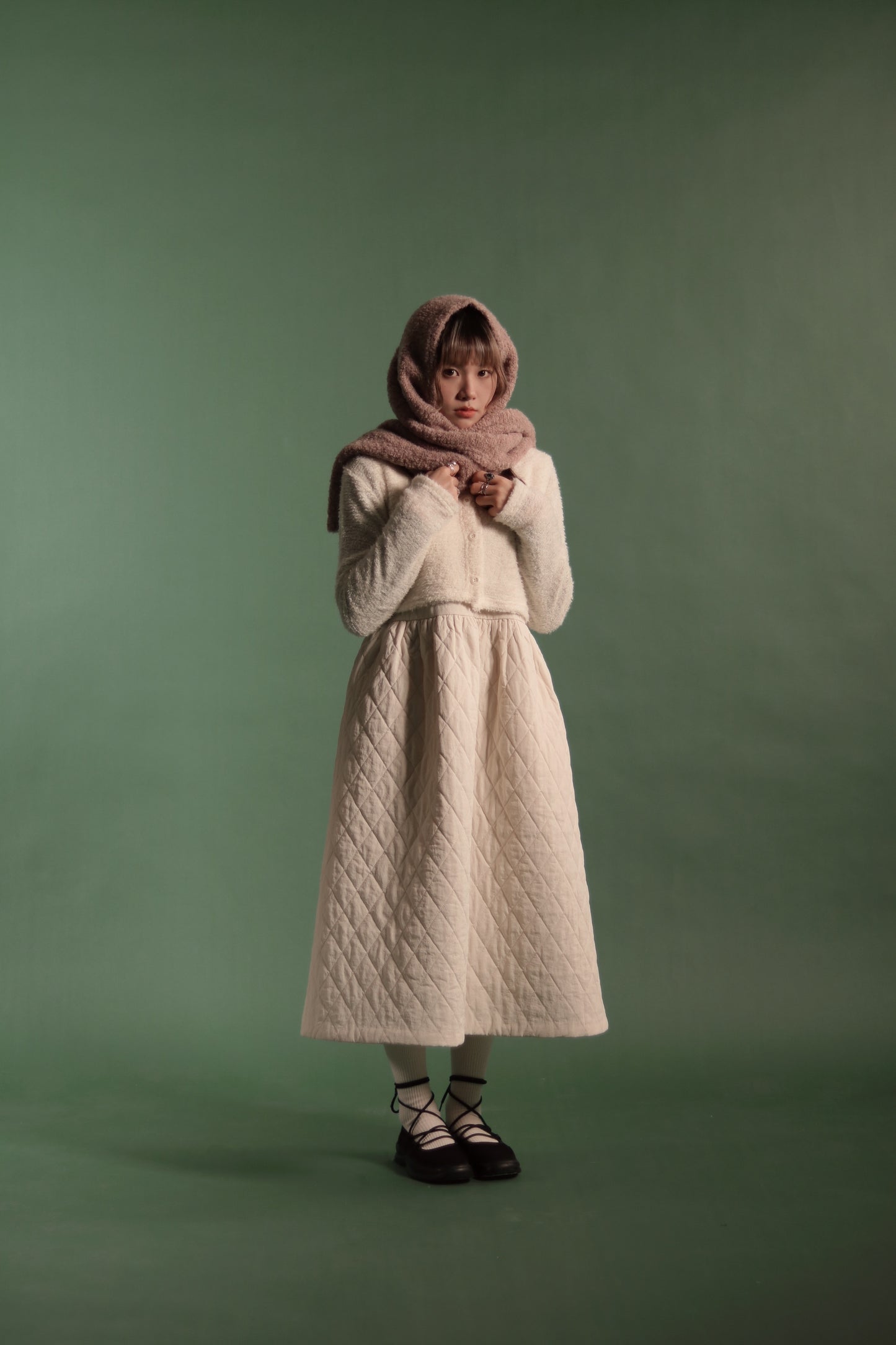 Doll Padded Dress (Ivory)