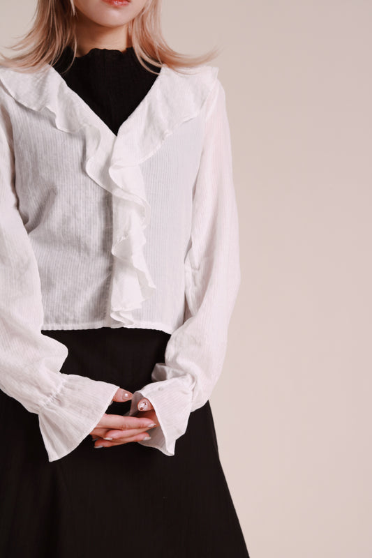 Retro Ruffle Blouse
