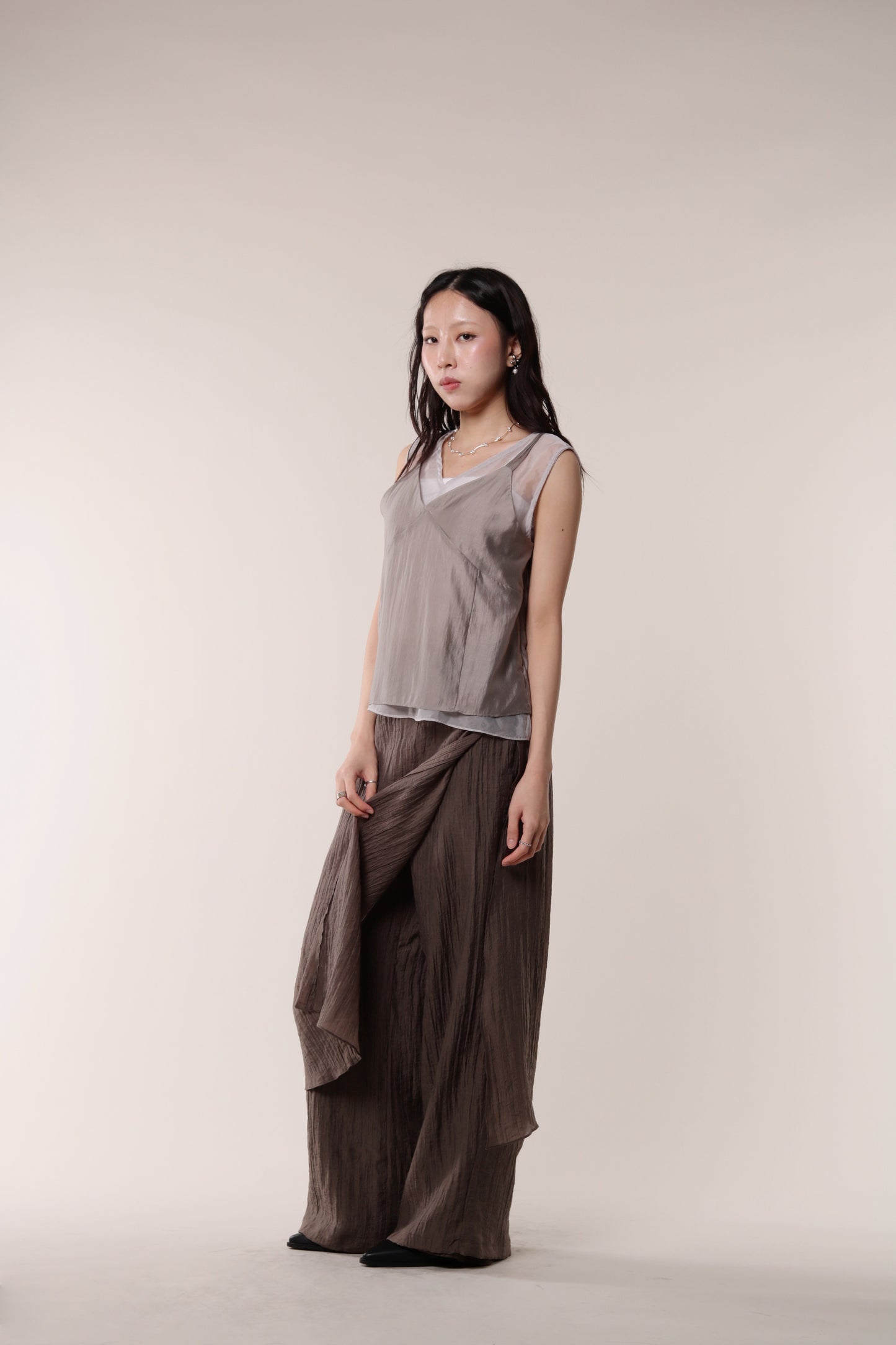 Layered Pants (Brown)
