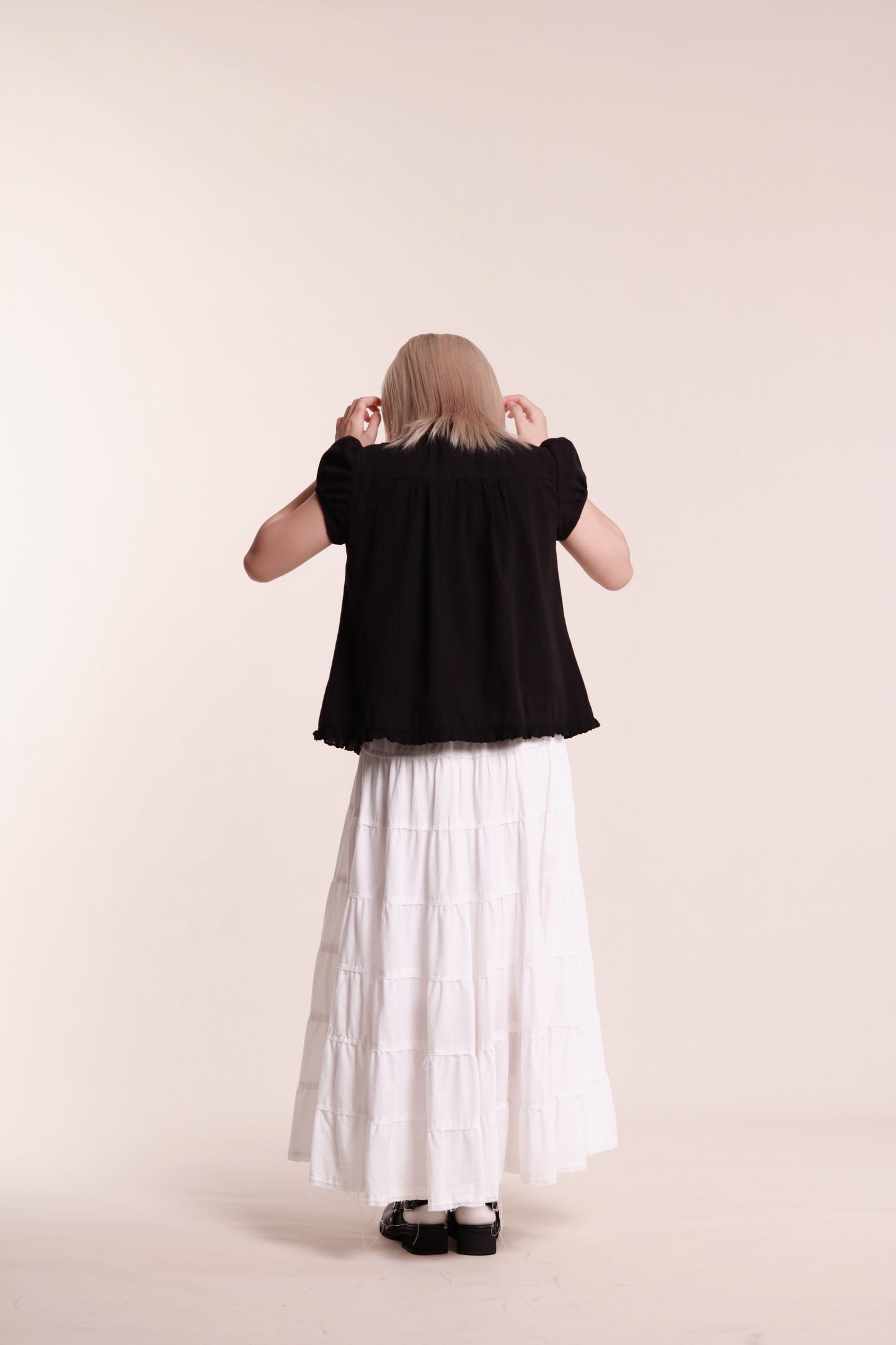 Puff Sleeve Blouse (Black)