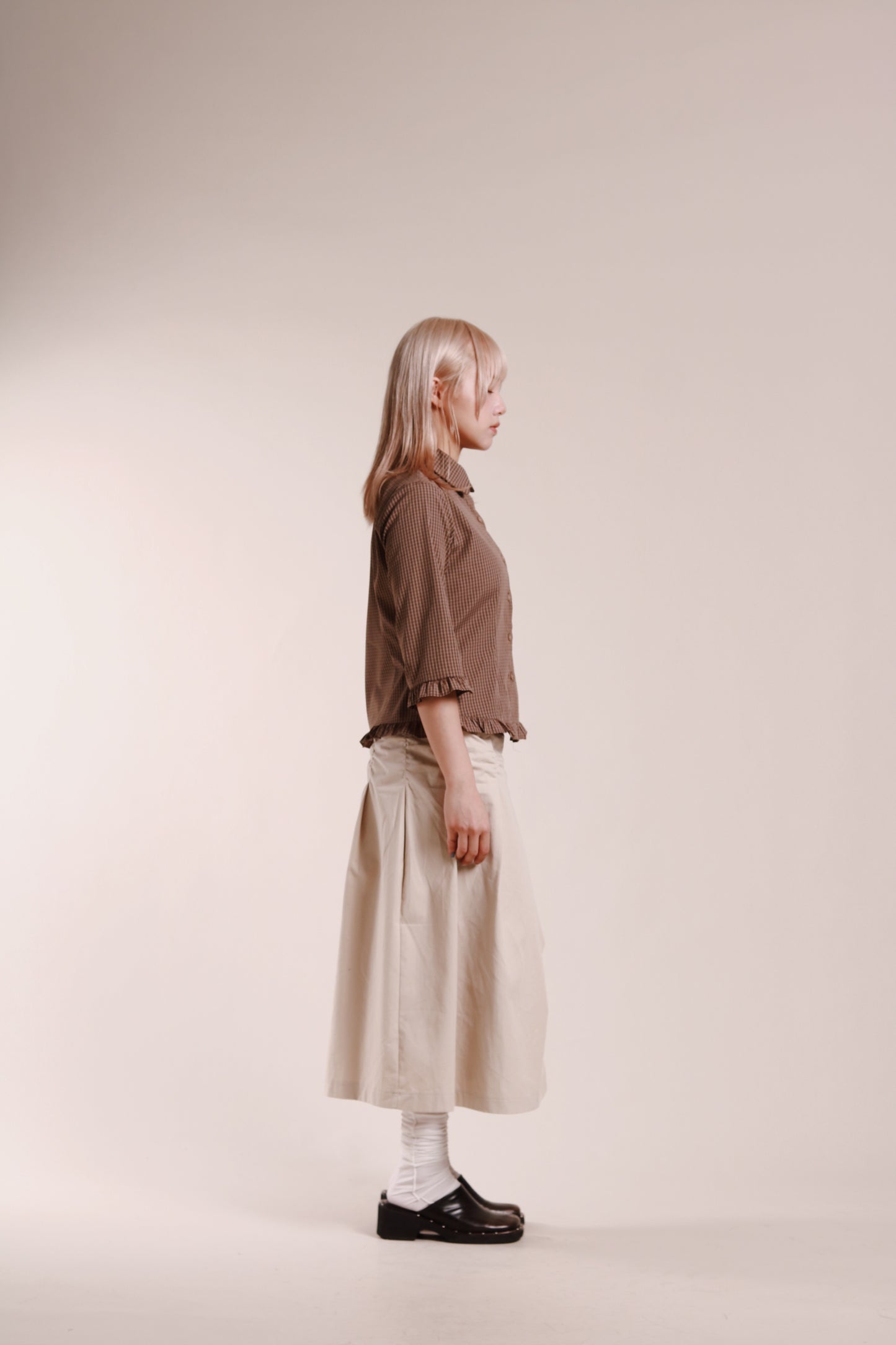 Autumn Ruffle Shirt (Brown)