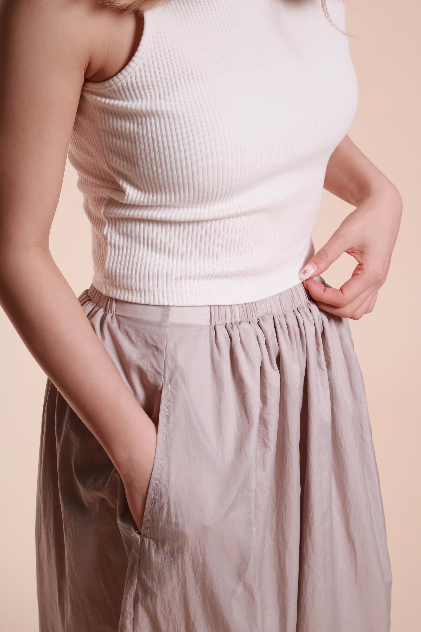 Padded Rib Tank (White)