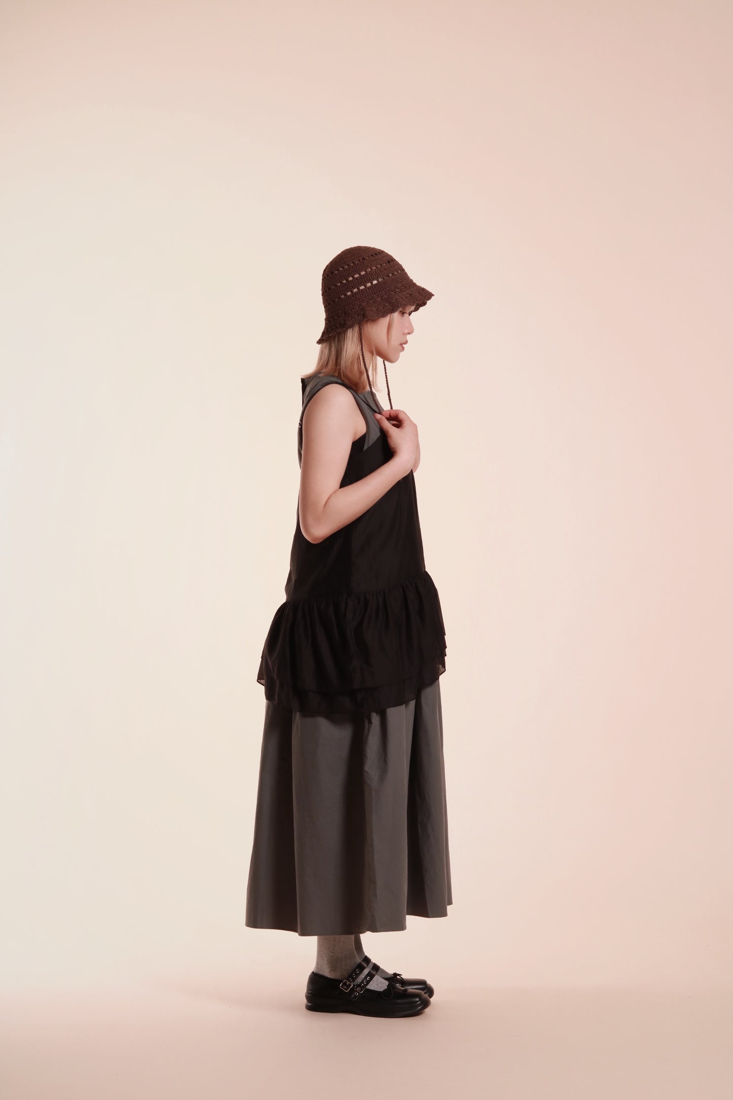 Doll Pocket Dress (Charcoal)