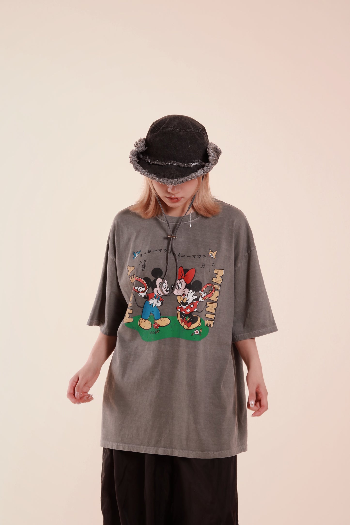 Oversized Mickey Tee (Grey)