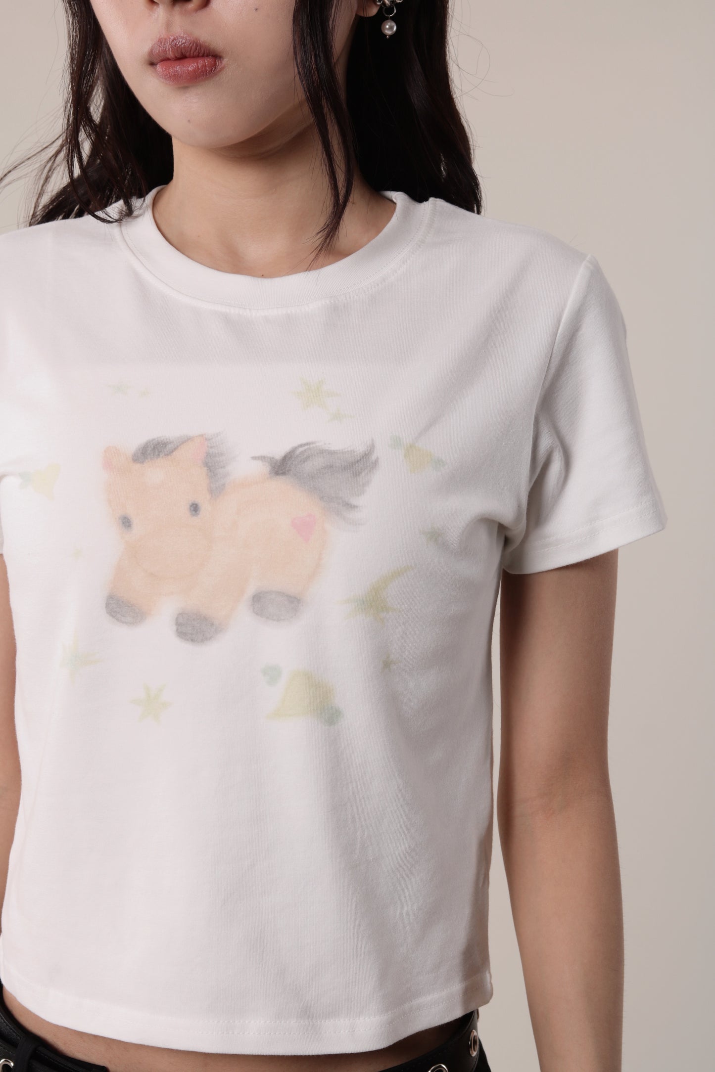 Horse Cropped Tee