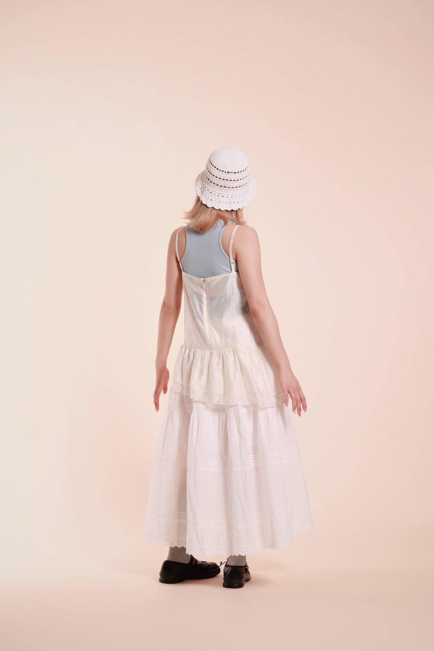 Ruffle Sleeveless Top (Ivory)