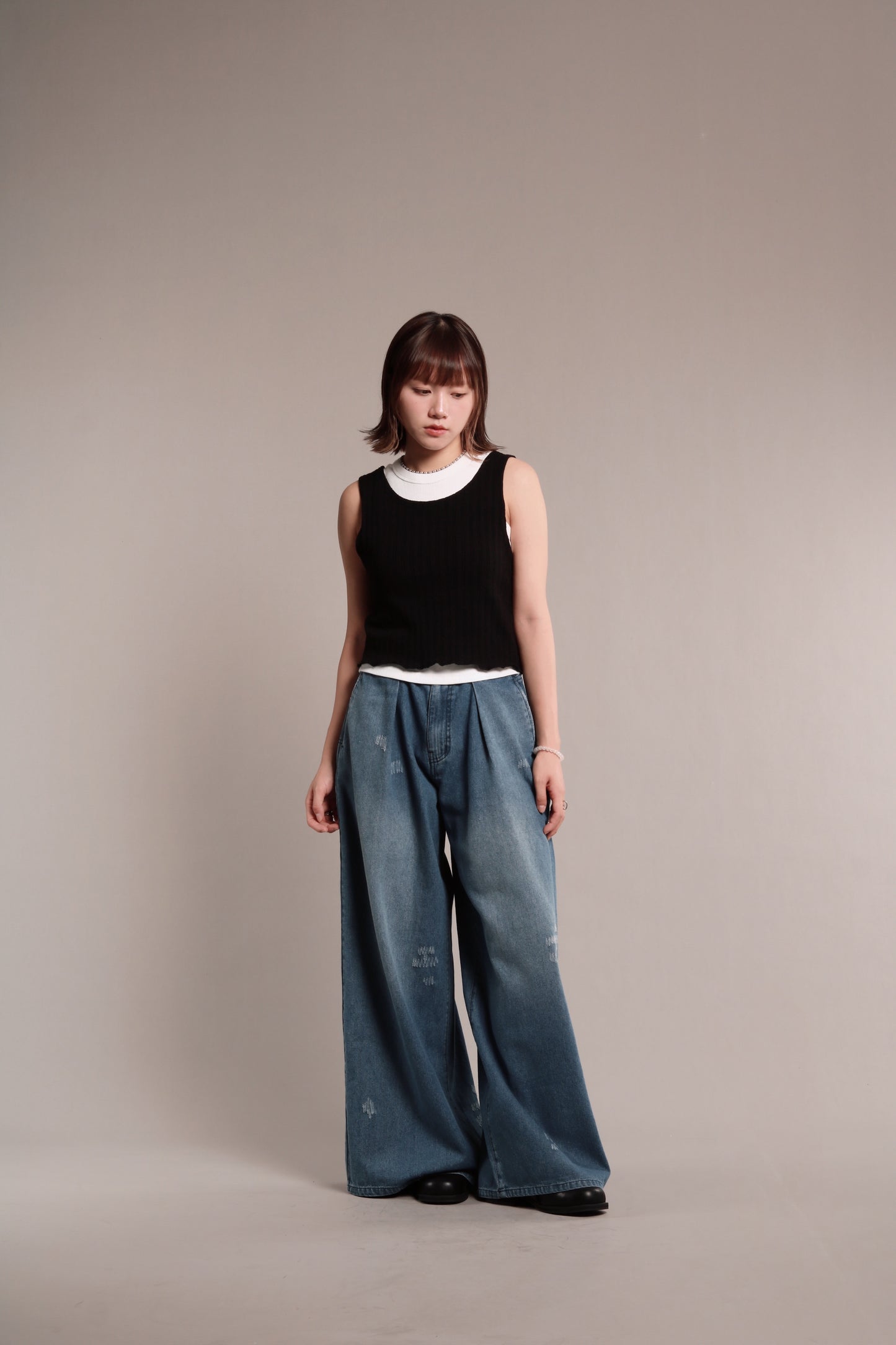 Ribbed Tank Top (Black)