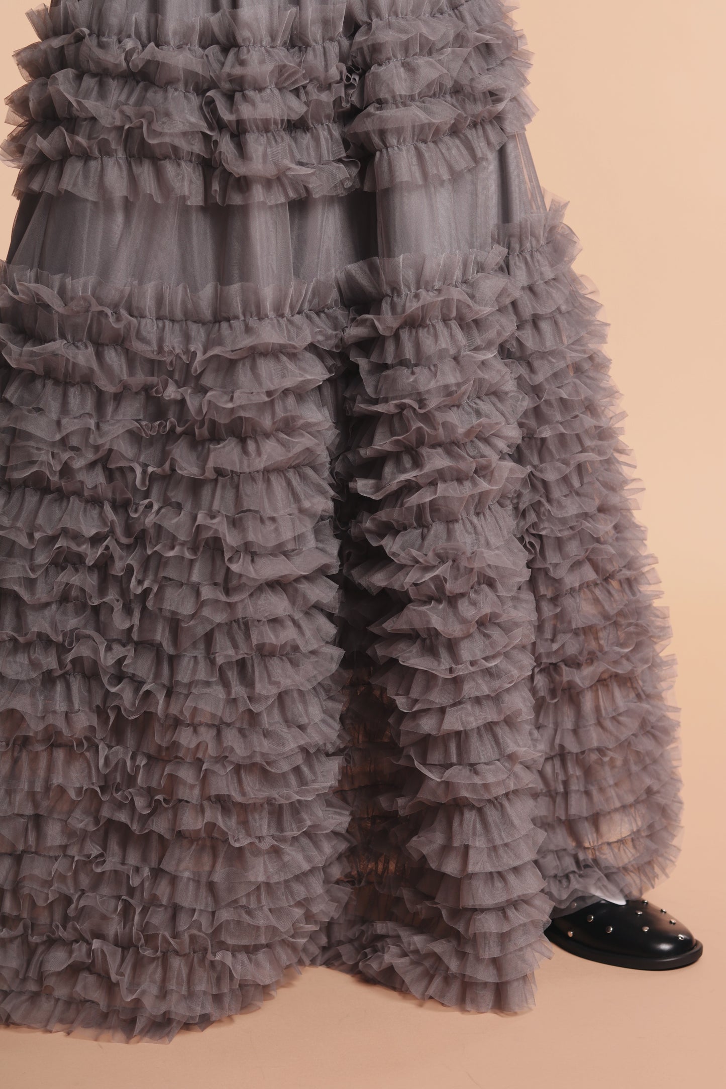 Doll Ruffle Lace Skirt (Grey)