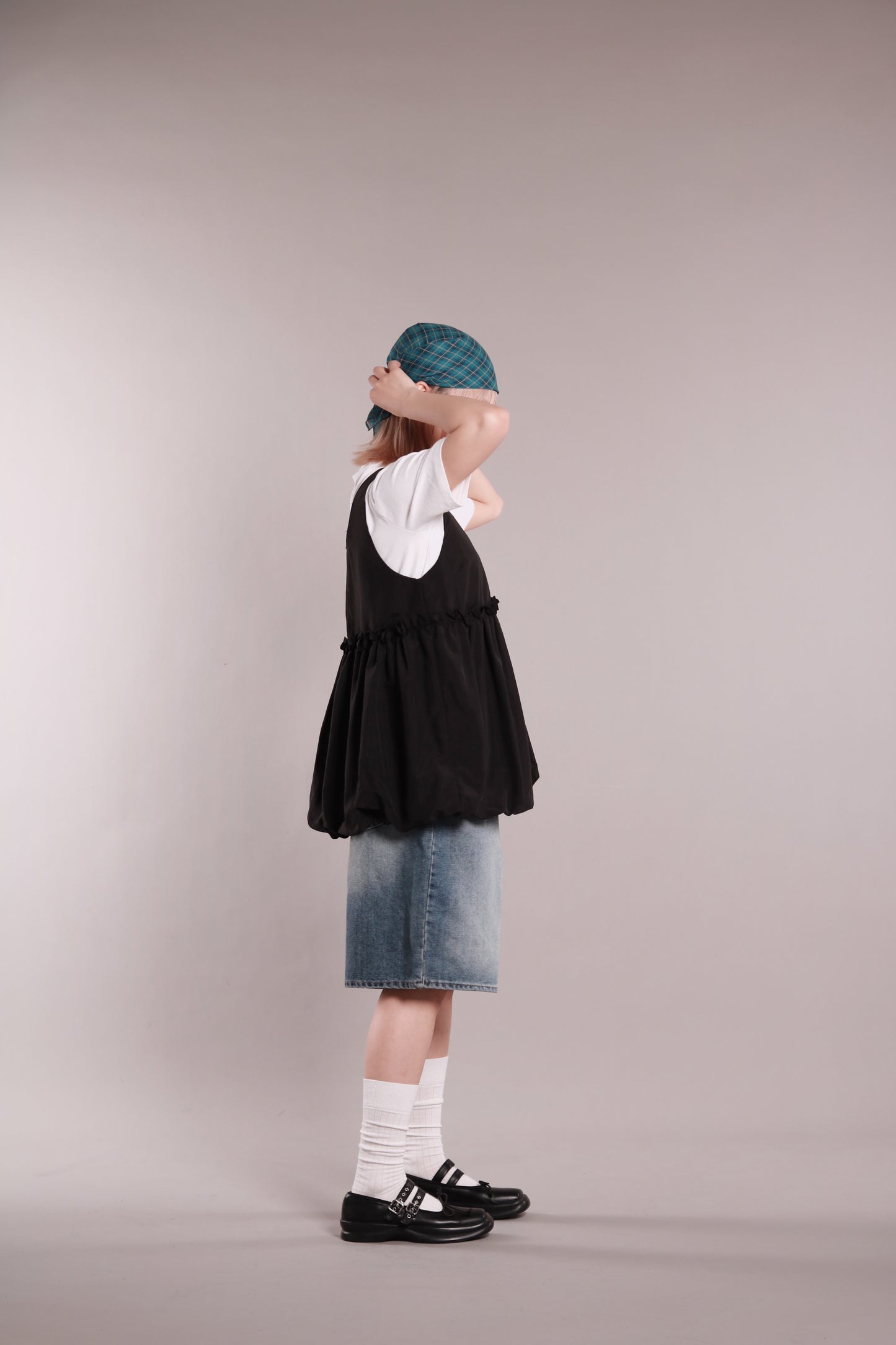 Mock Neck Tee (White)