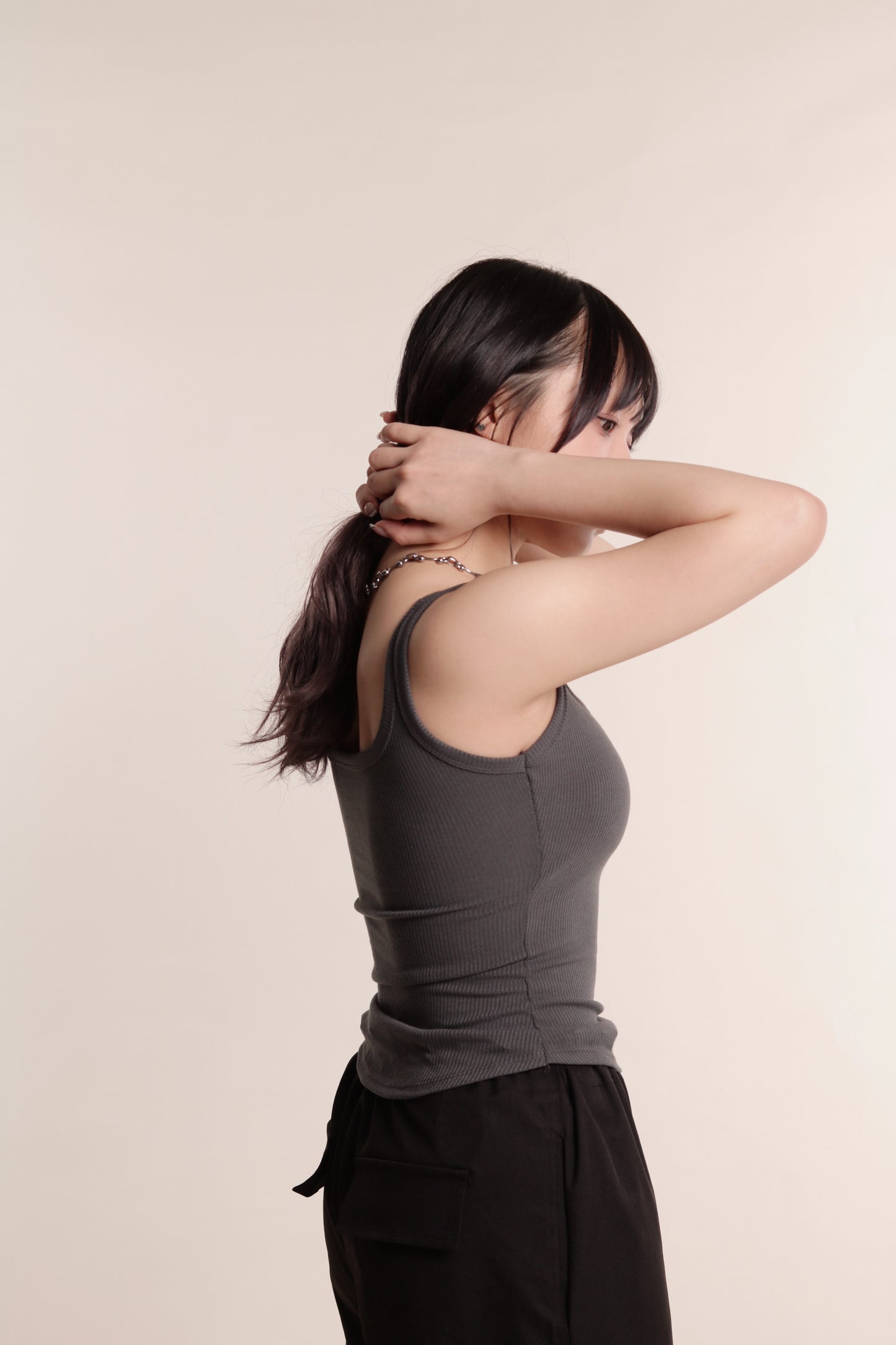 Square Neck Bra Top (Charcoal)