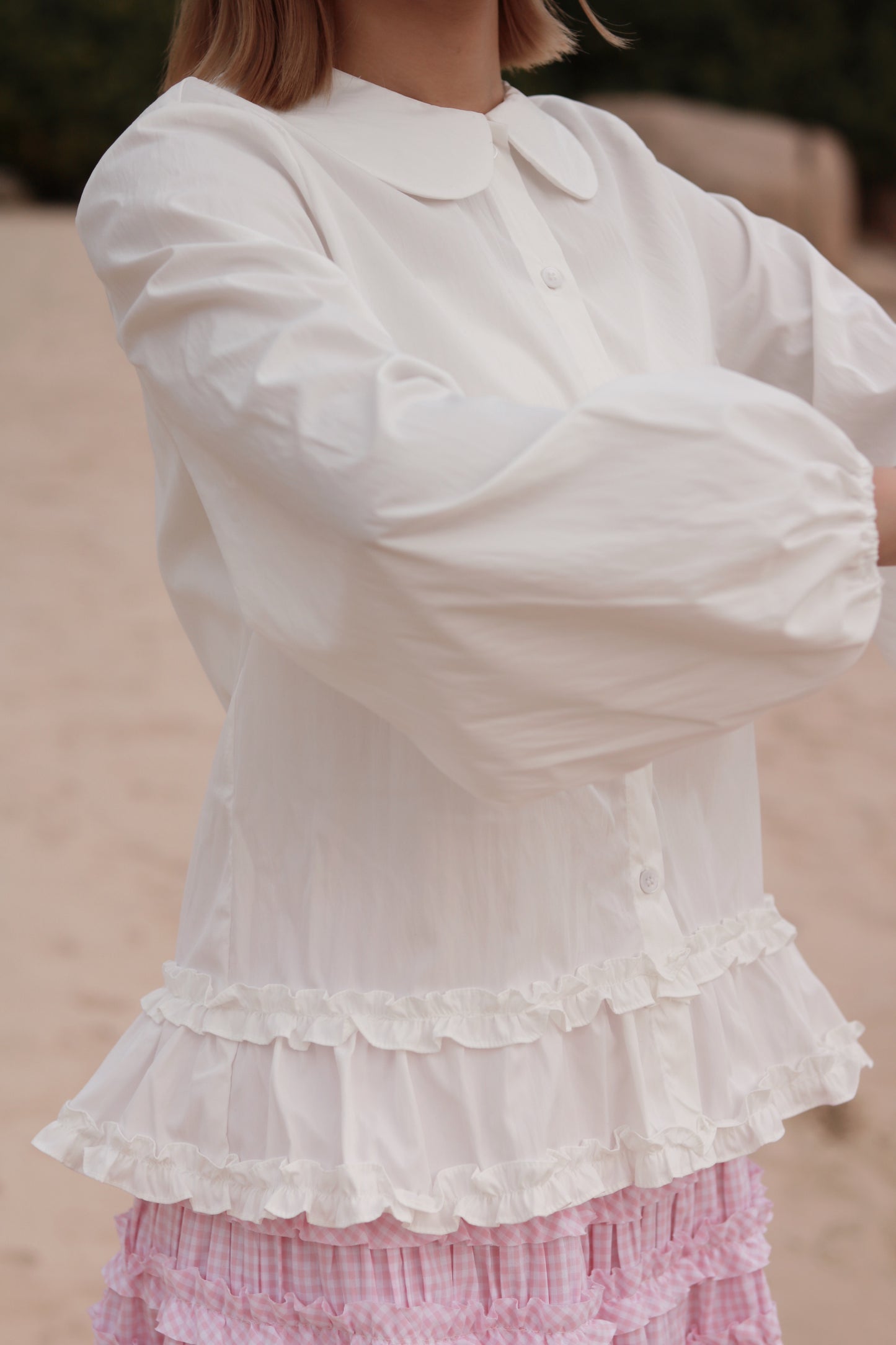 Doll Double Ruffle Blouse