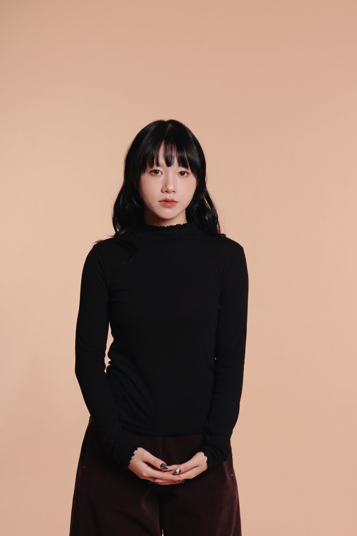 Double Ruffle Top (Black)