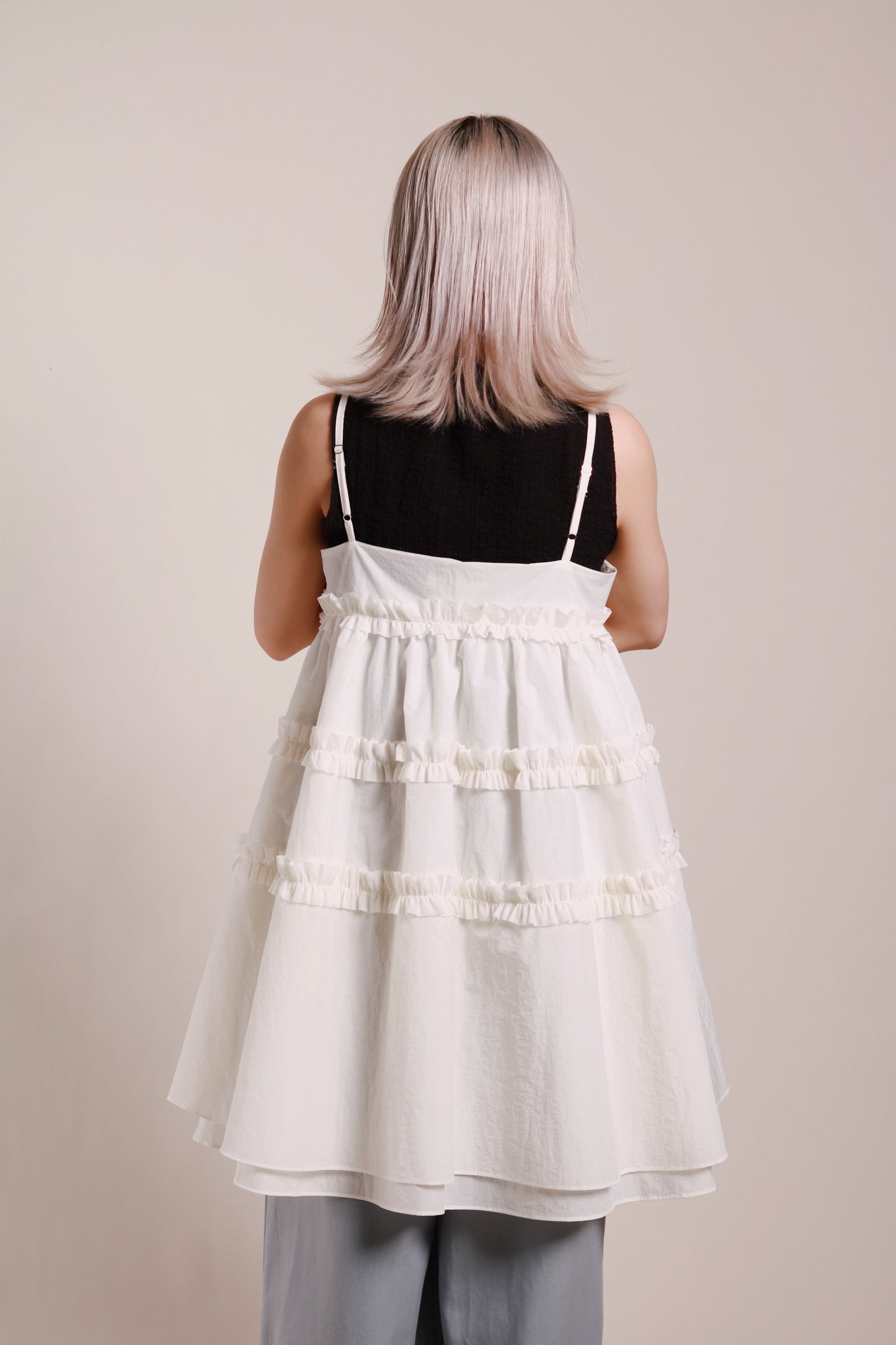 Doll Ruffle Dress (Ivory)