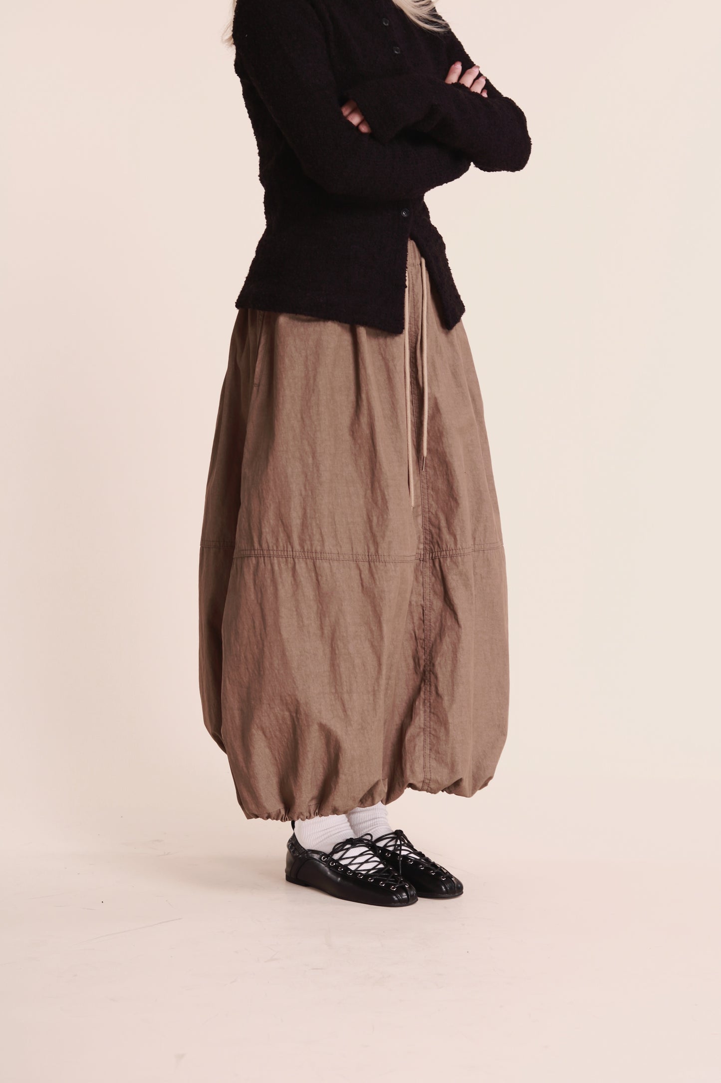 Winter Bubble Cloud Skirt (Beige)