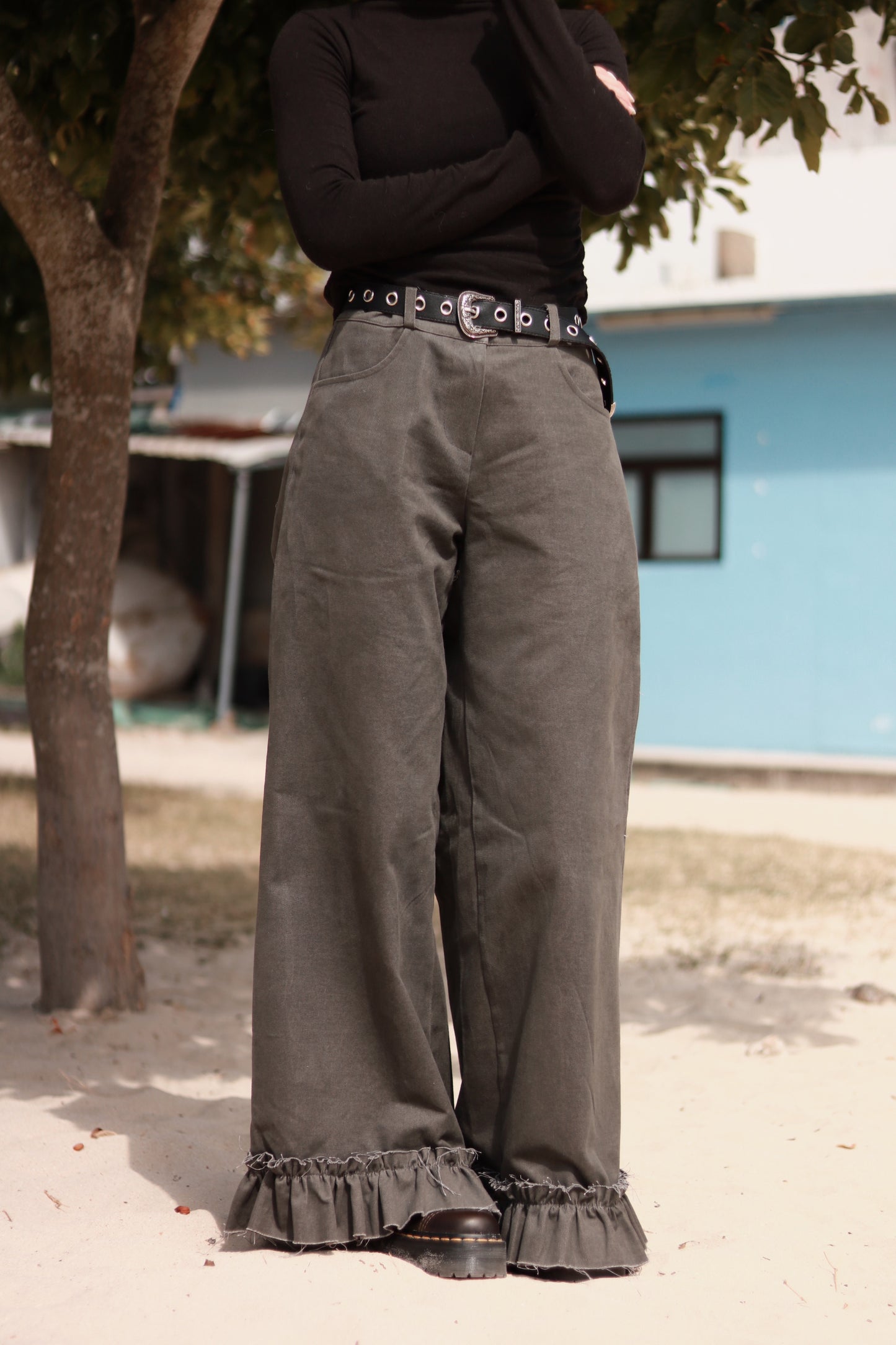 Doll Ruffle Pants (Grey)