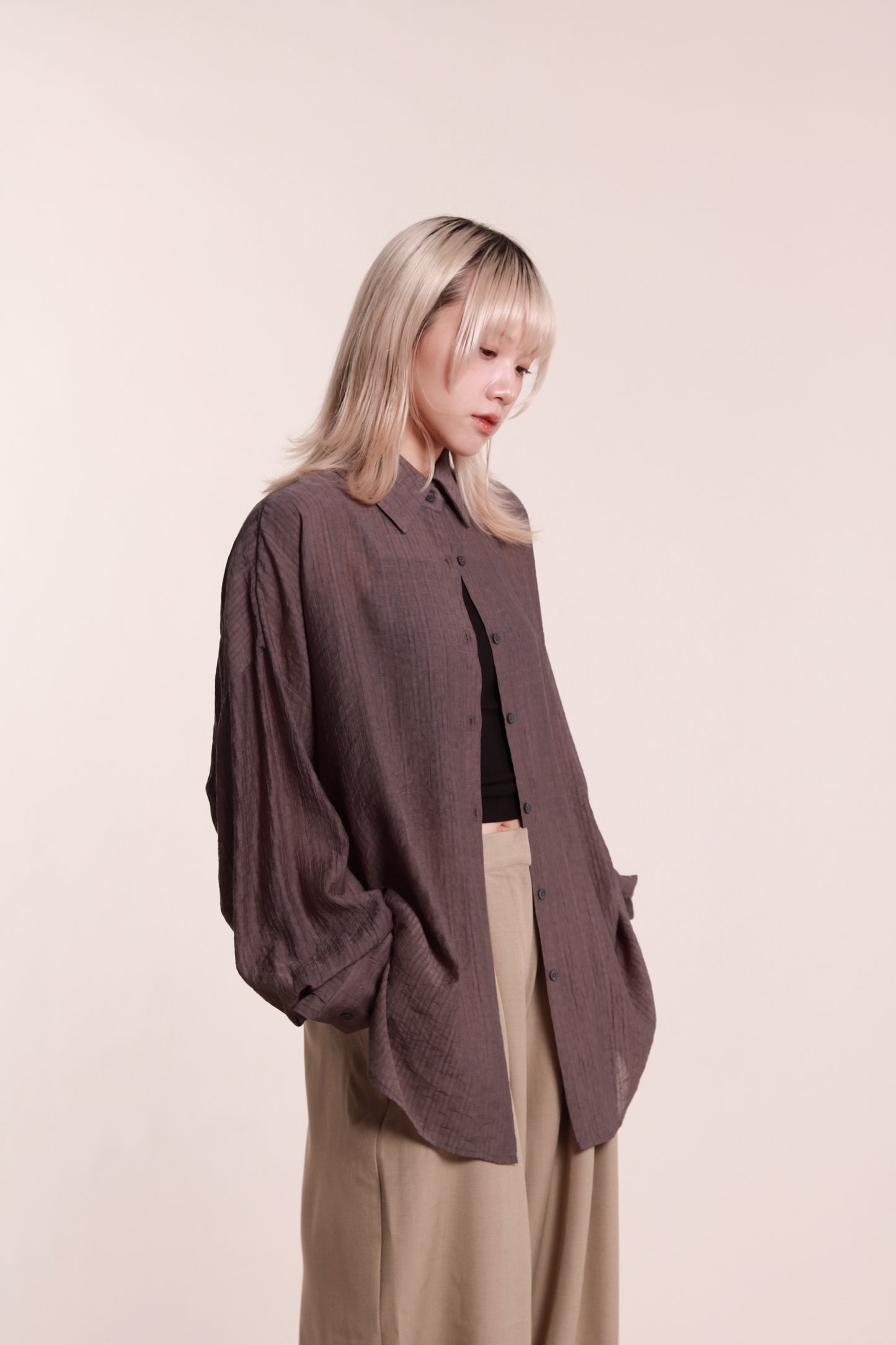 Softy Oversize Shirt (Charcoal)