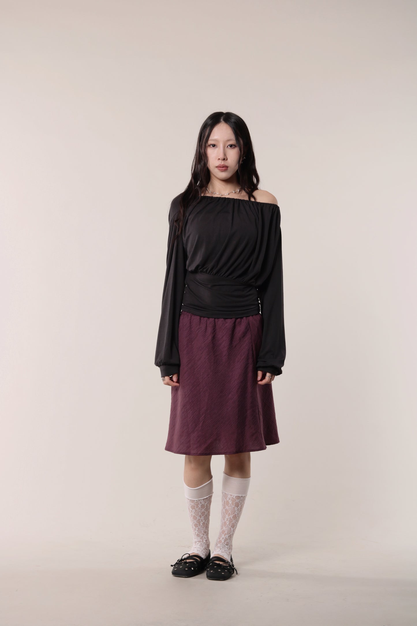 Luna Gathered Top (Black)