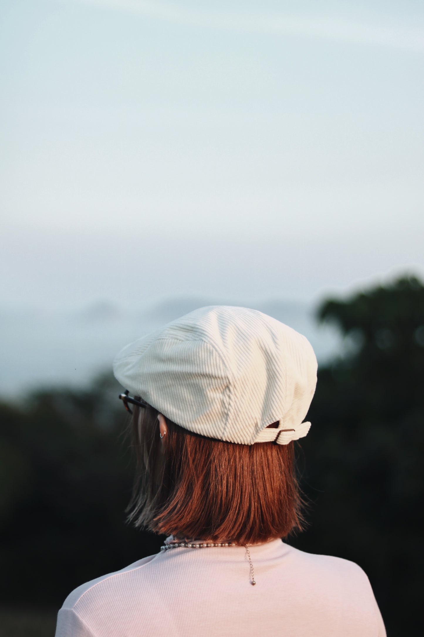 Corduroy News Cap (Ivory)