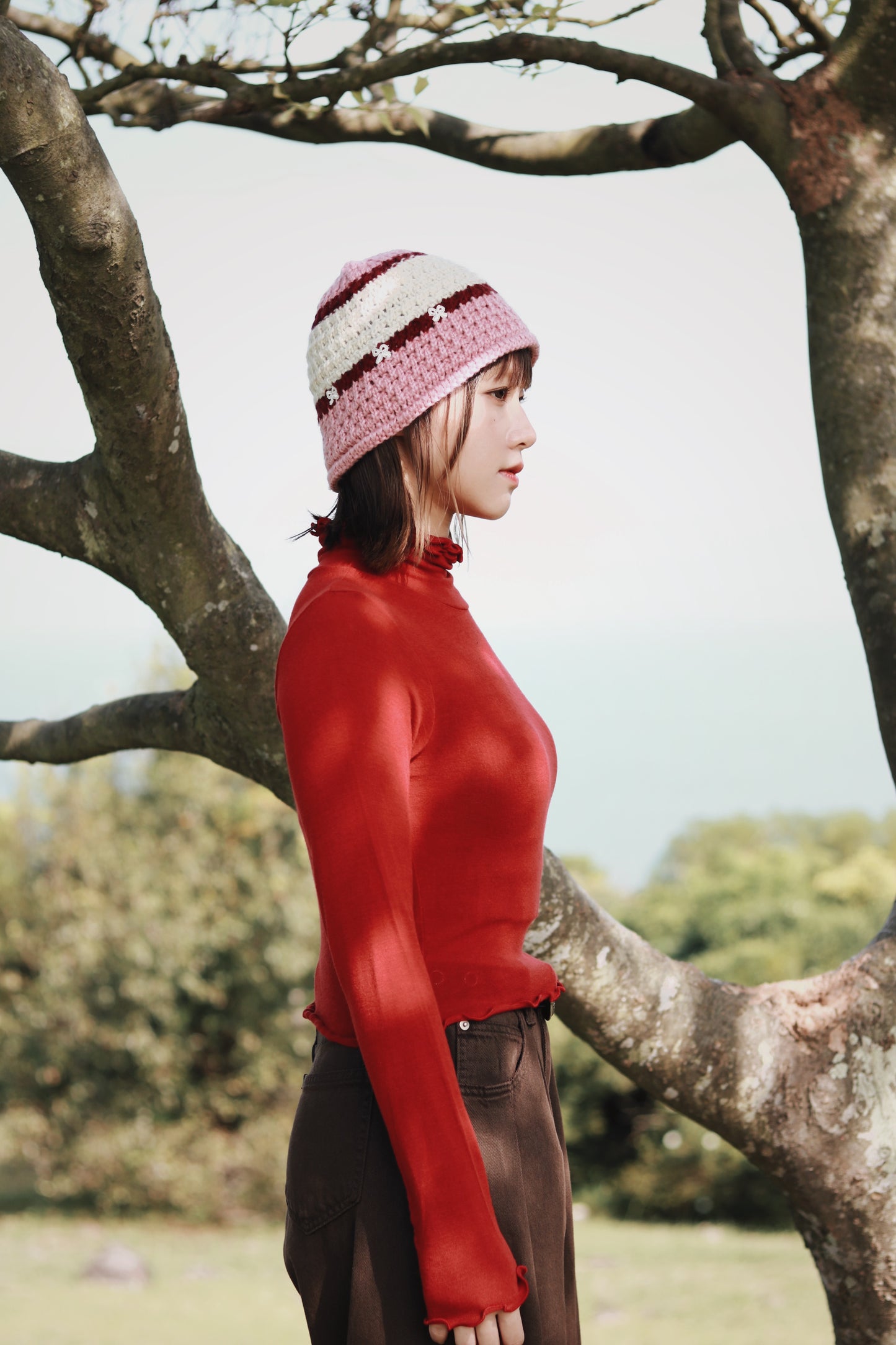 Little Ribbon Bucket Hat (Pink)