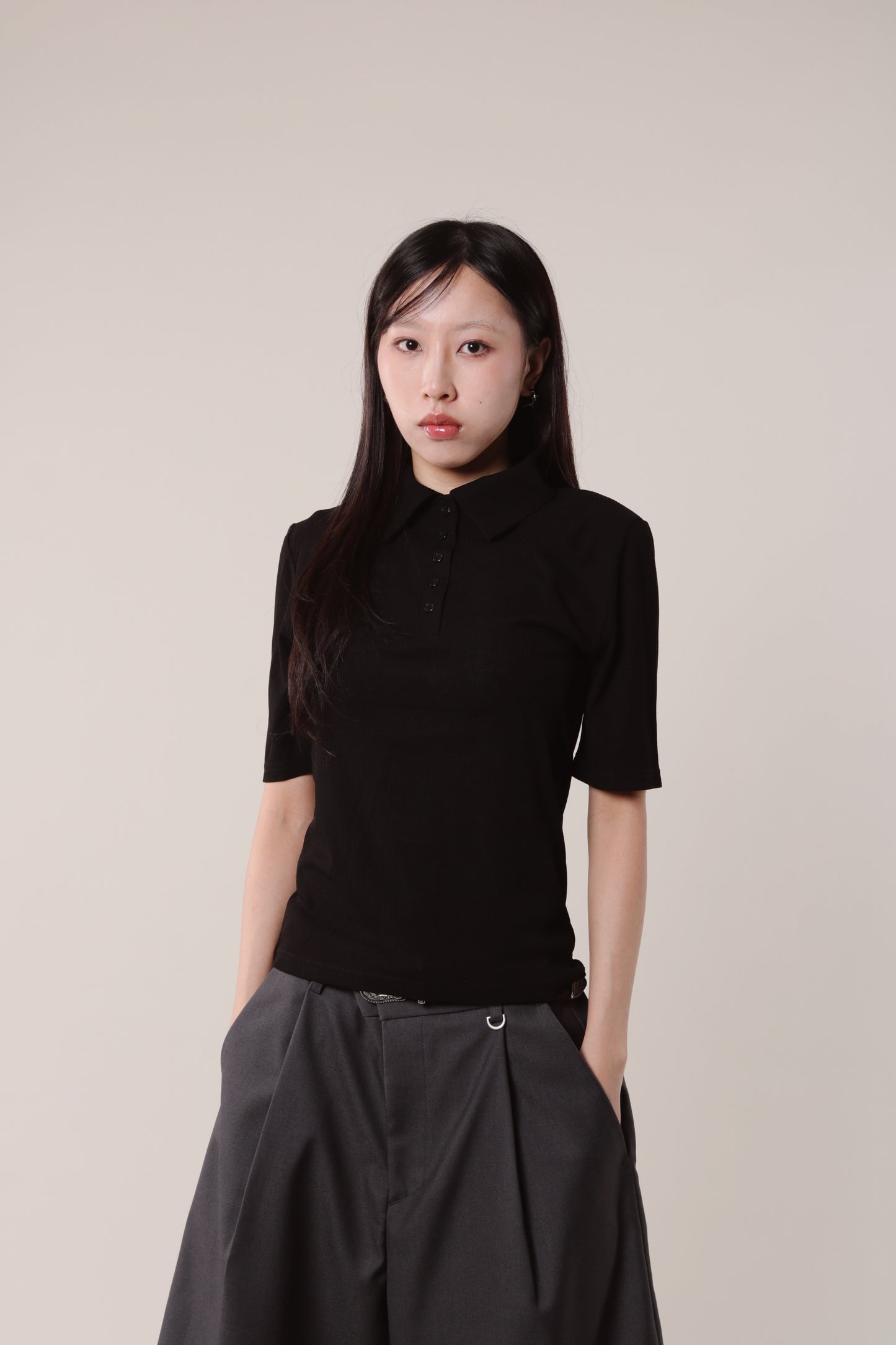 Summer Polo Tee (Black)
